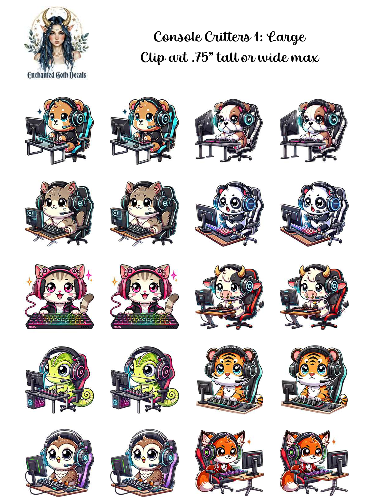 Console Critters 1 - Clipart