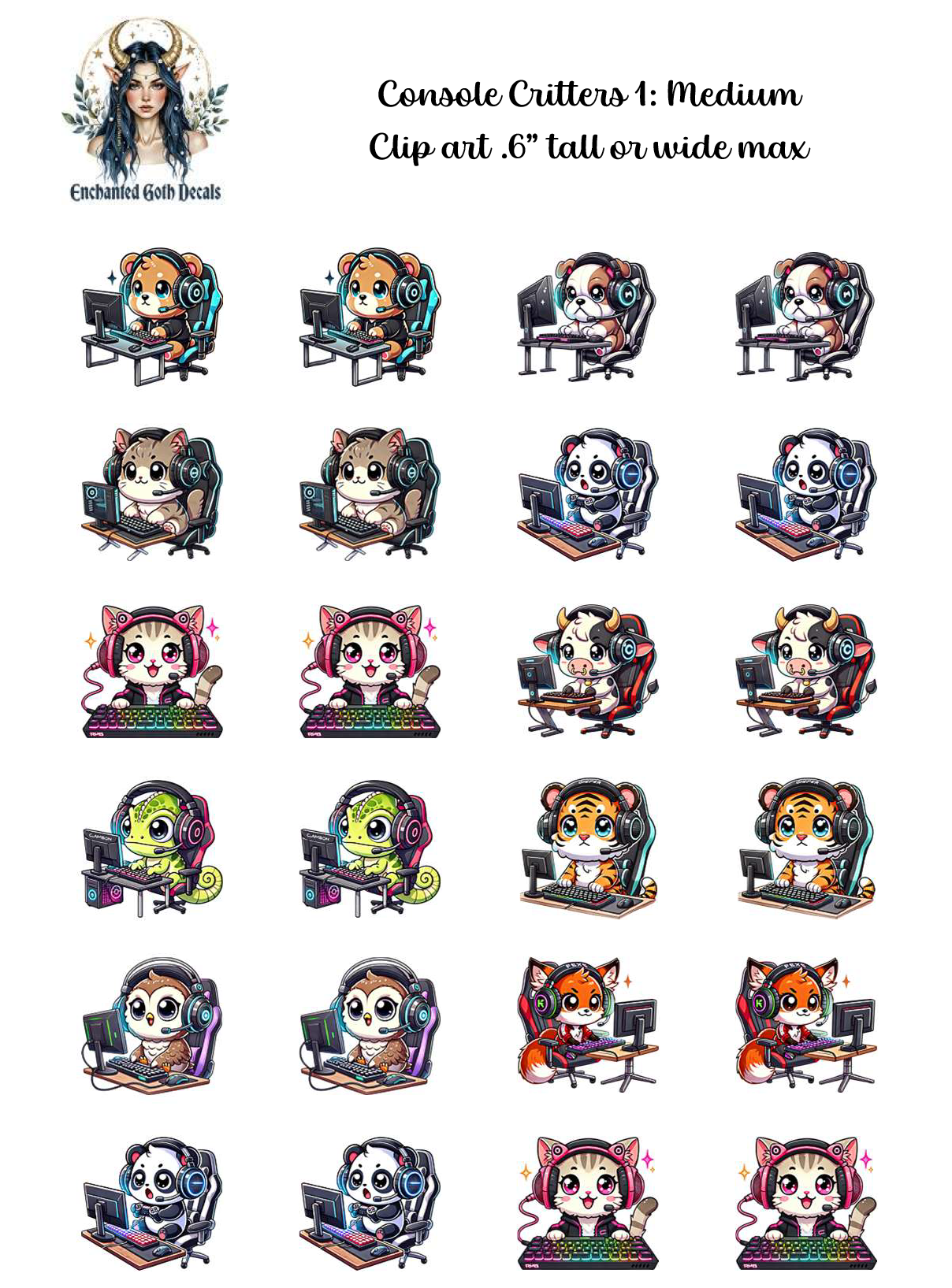 Console Critters 1 - Clipart