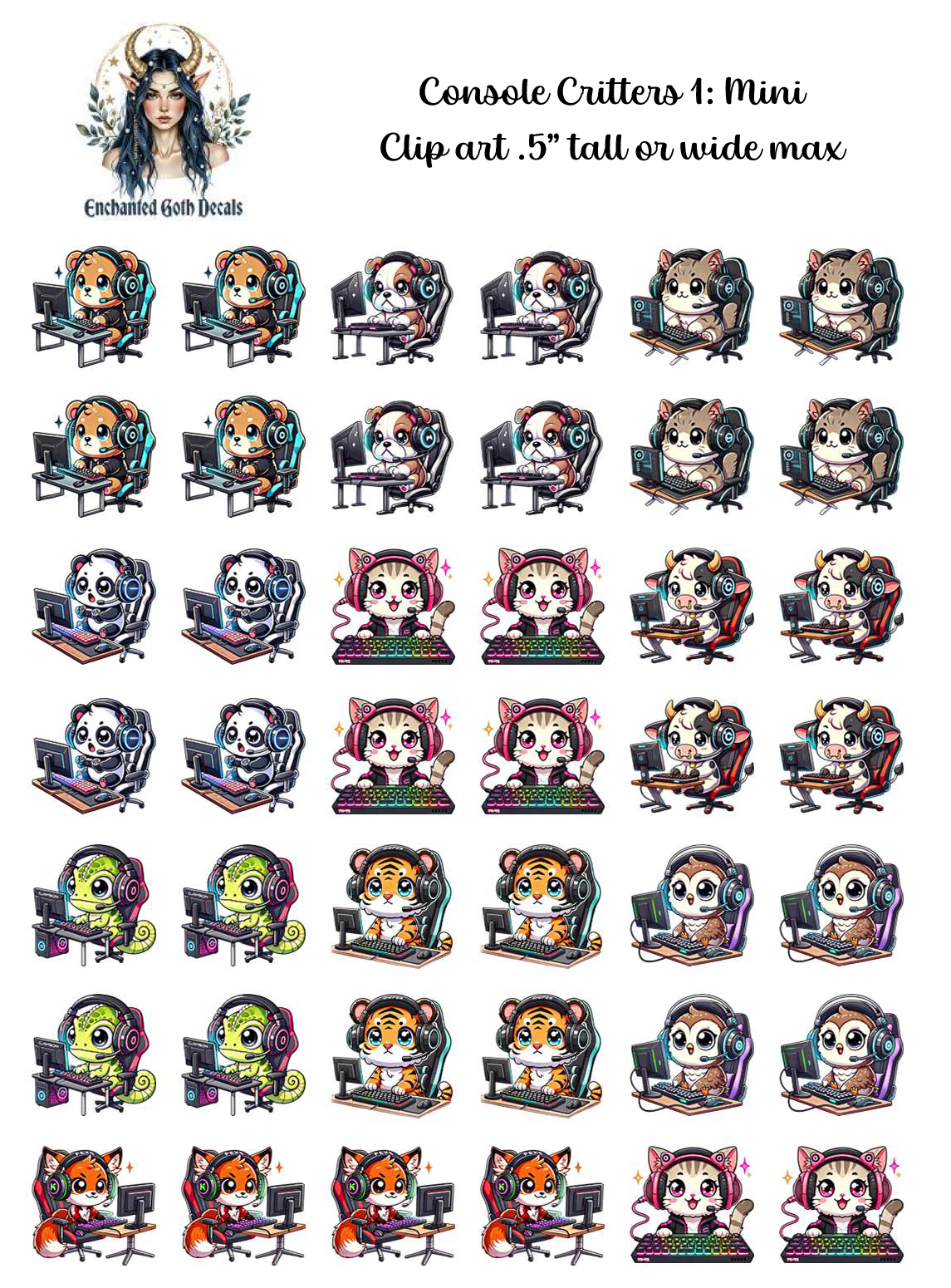 Console Critters 1 - Clipart Mini