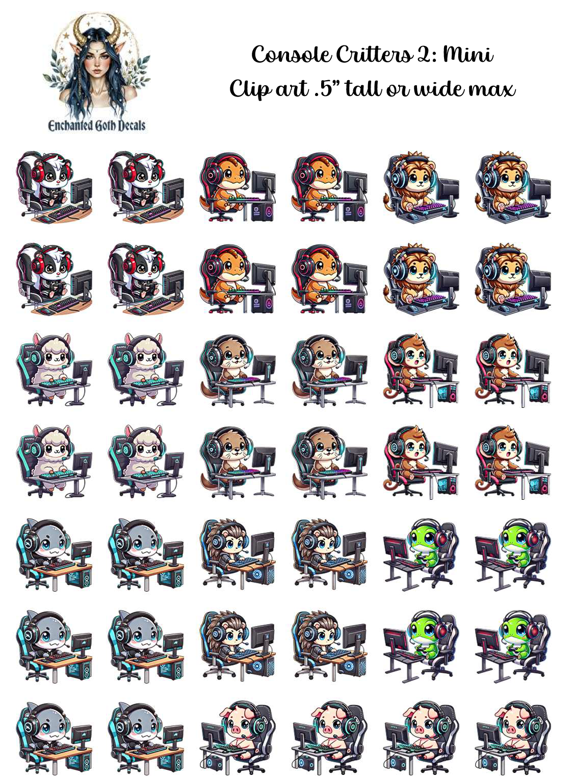 Console Critters 2 - Clipart Mini