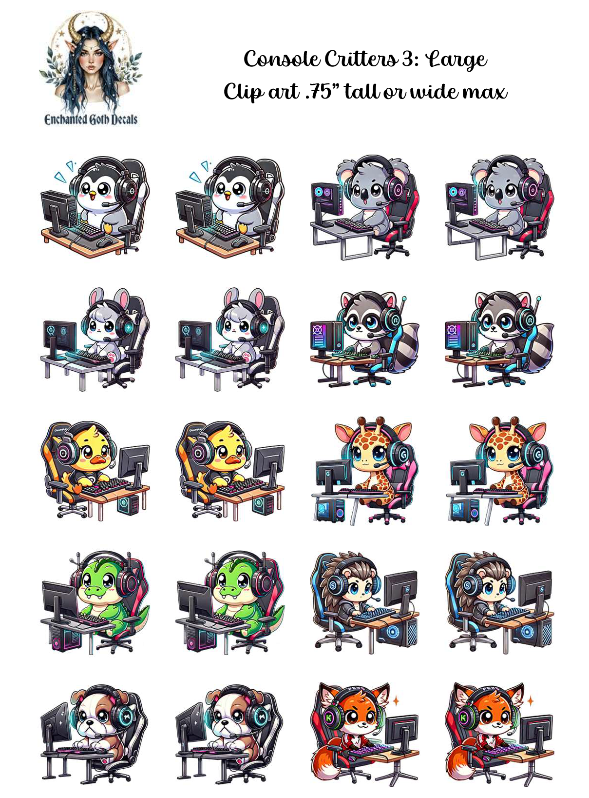 Console Critters 3 - Clipart