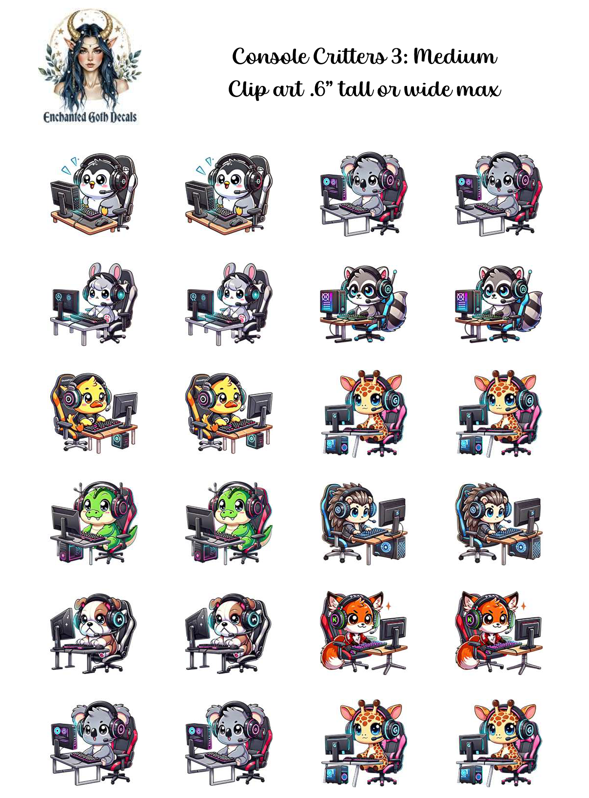 Console Critters 3 - Clipart