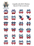 Coquette in the USA 1 - Clipart