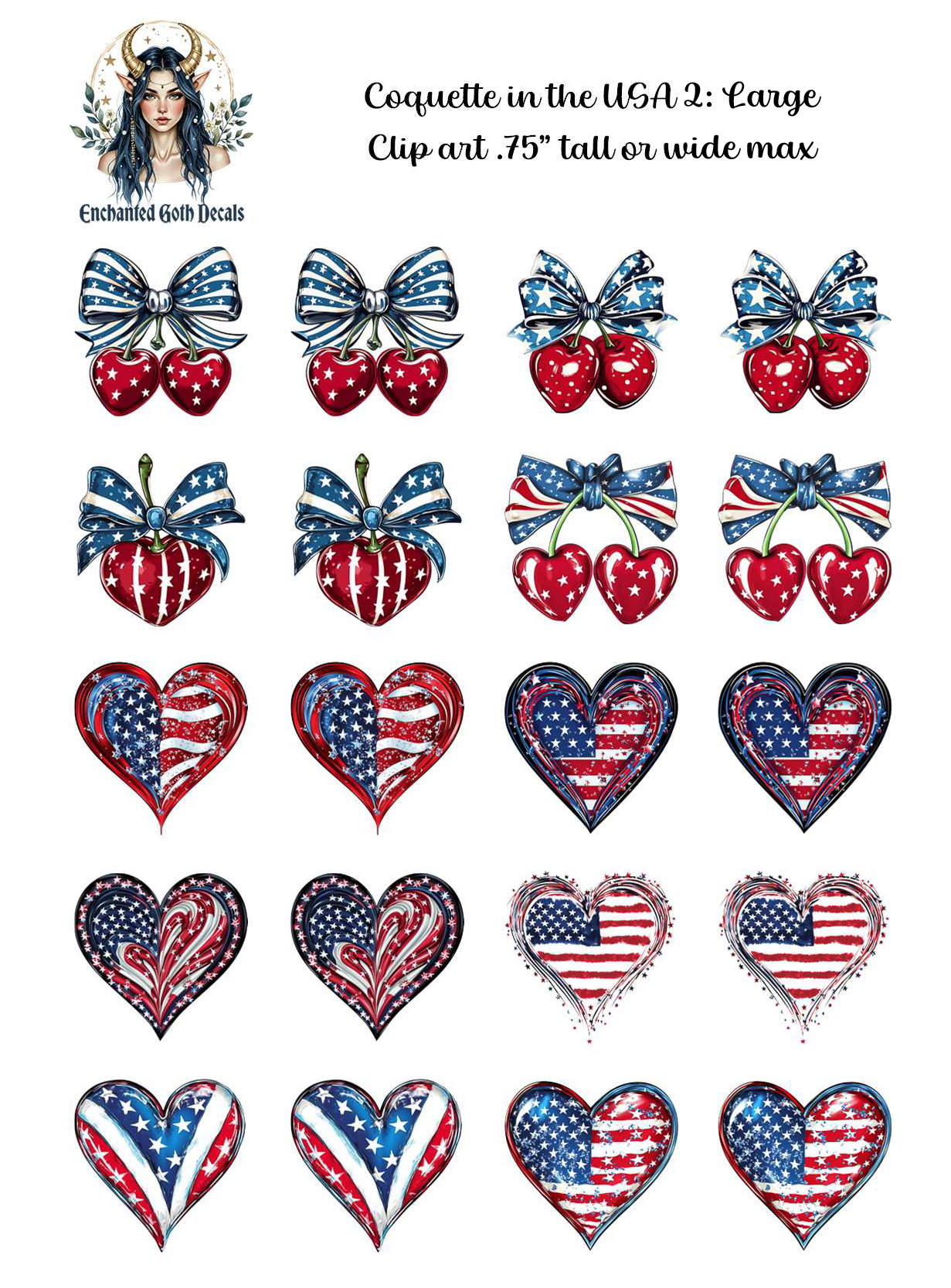 Coquette in the USA 2 - Clipart