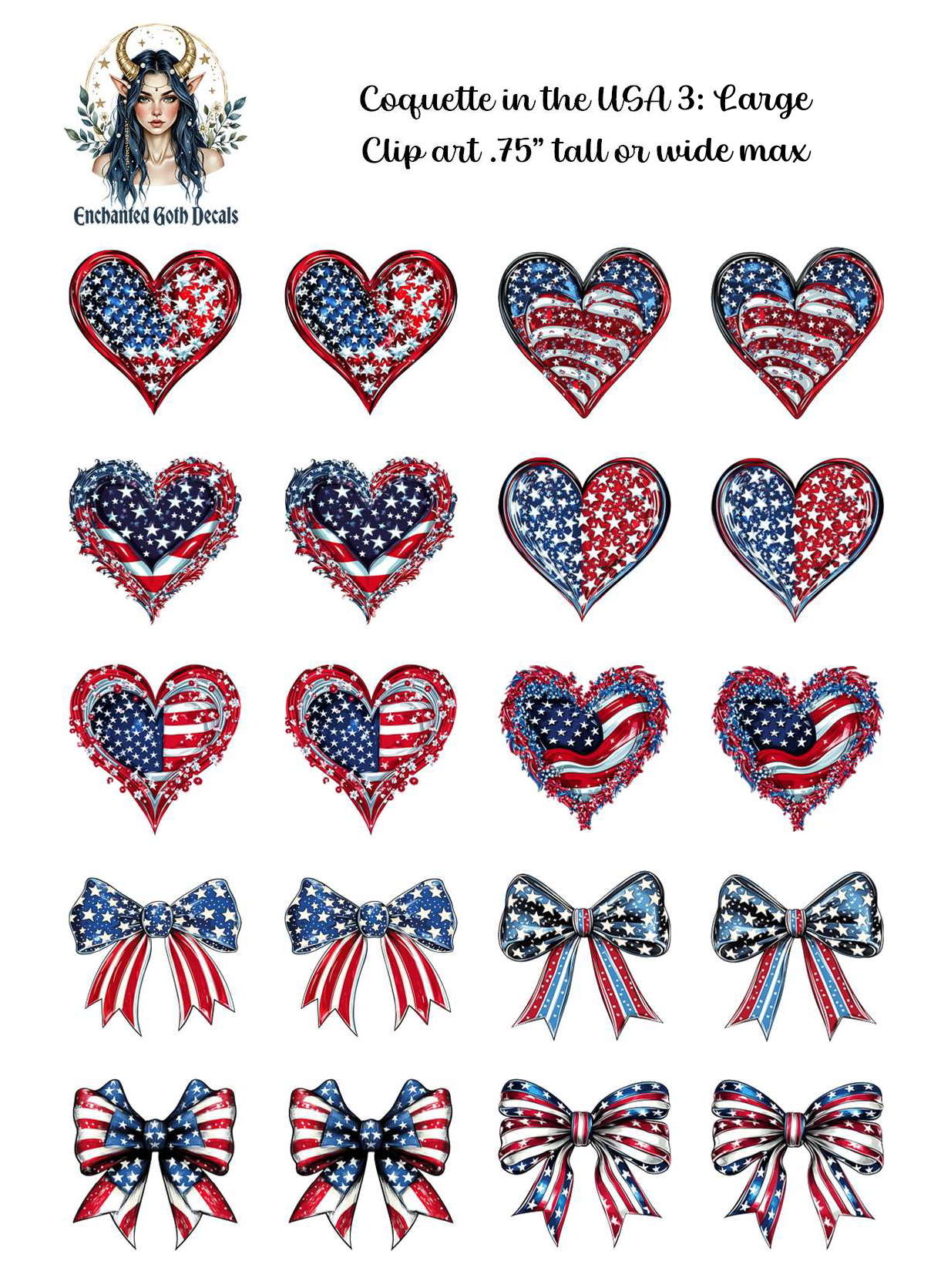 Coquette in the USA 3 - Clipart