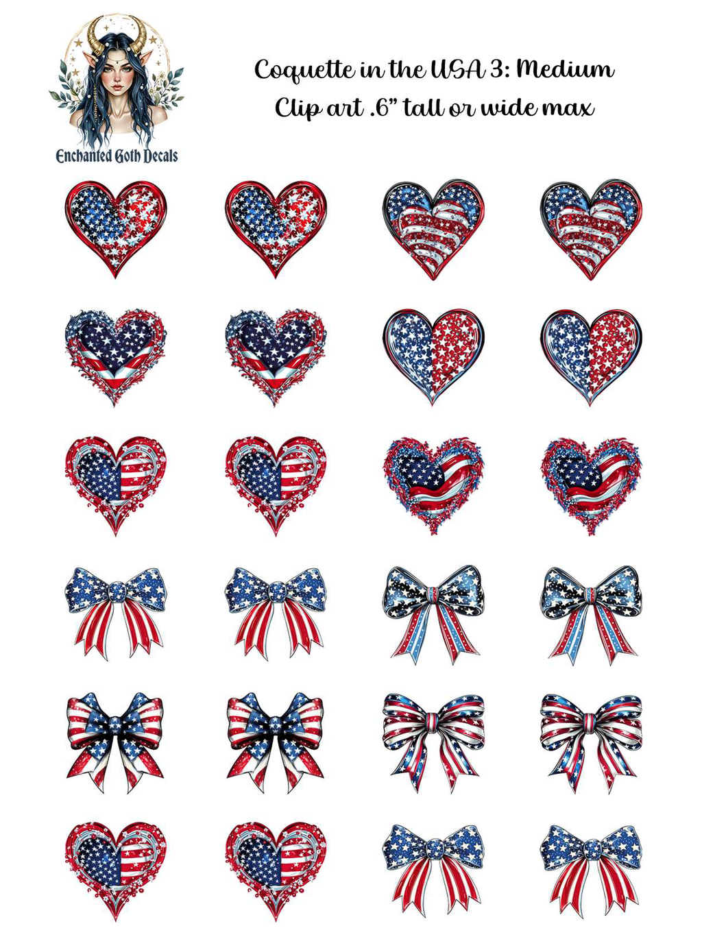 Coquette in the USA 3 - Clipart