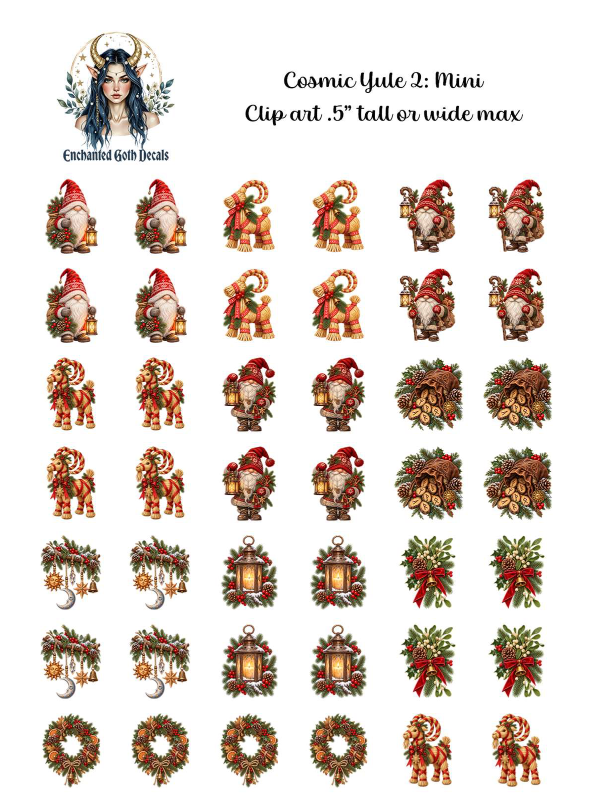 Cosmic Yule 2 - Clipart Mini