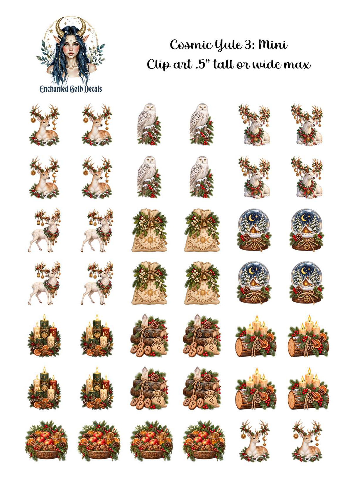 Cosmic Yule 3 - Clipart Mini