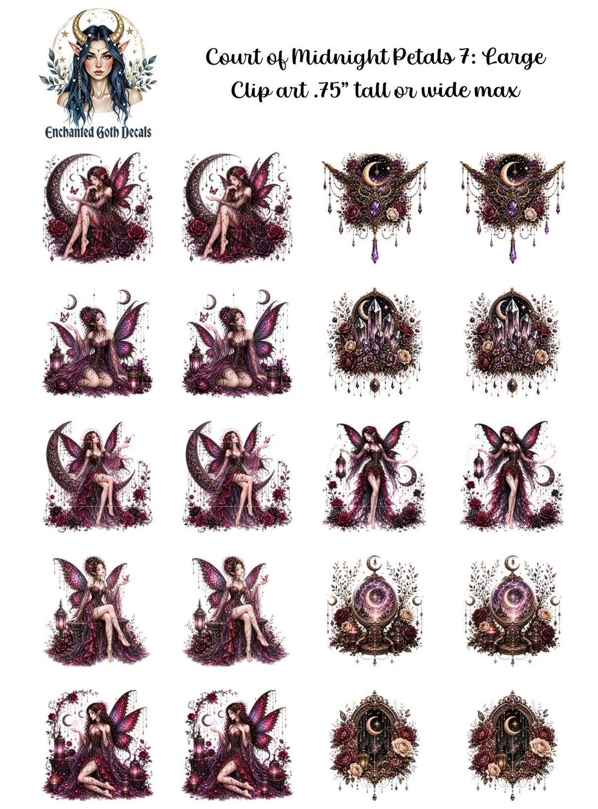 Court of Midnight Petals 7 - Clipart