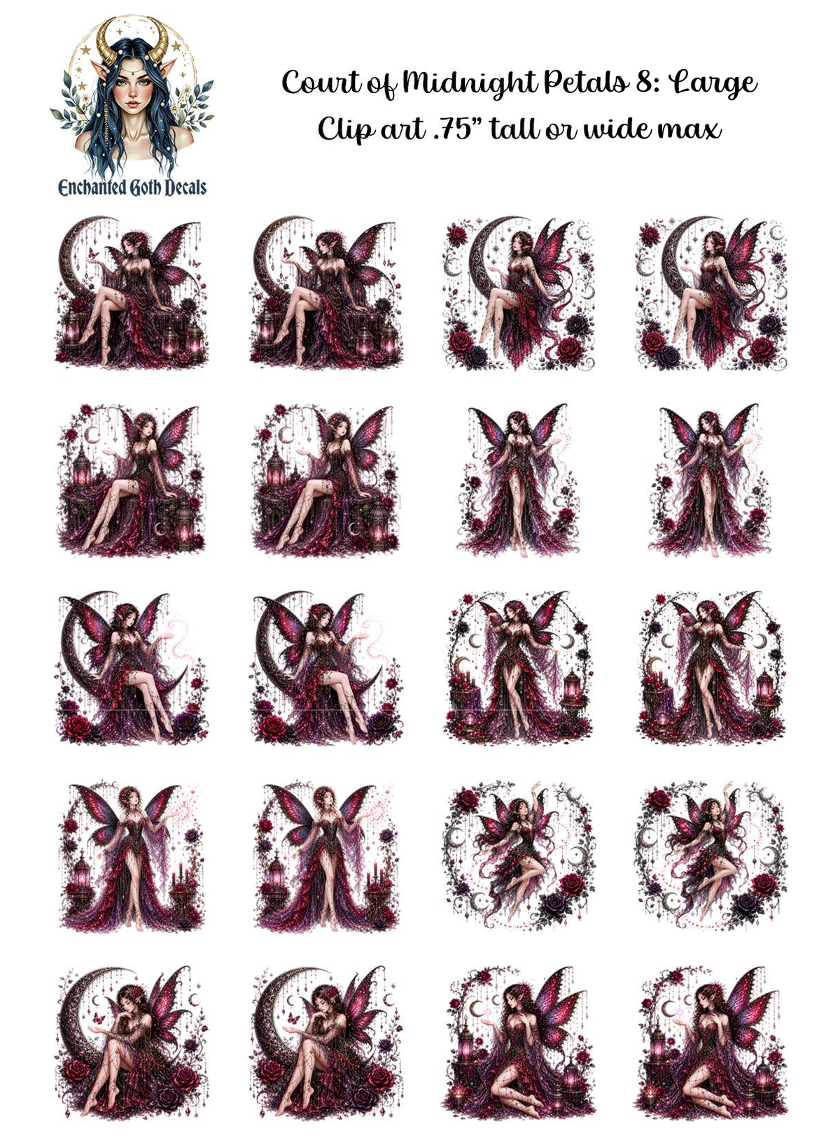 Court of Midnight Petals 8 - Clipart