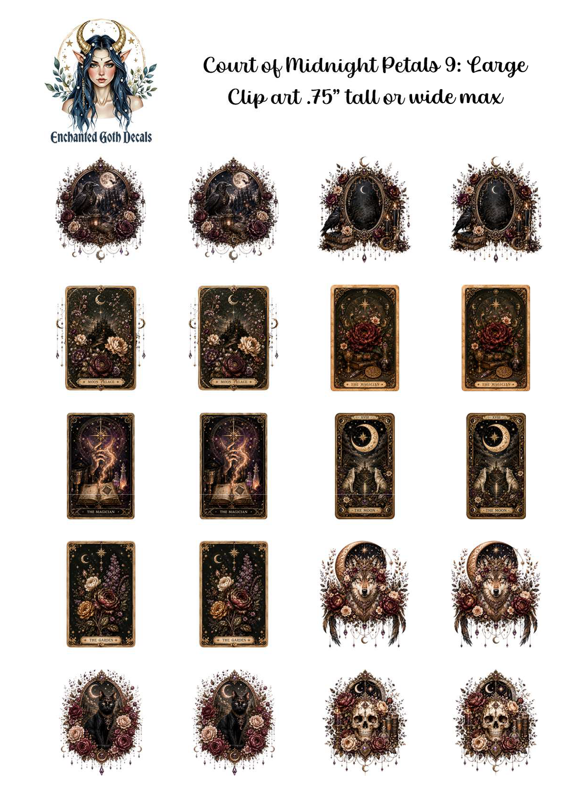 Court of Midnight Petals 9 - Clipart