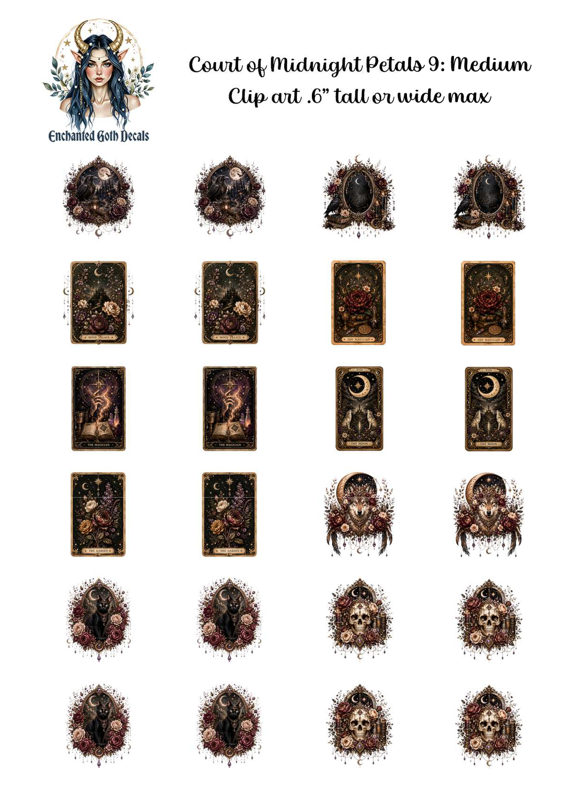 Court of Midnight Petals 9 - Clipart