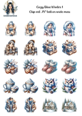 Cozy Blue Winter 1 - Clipart