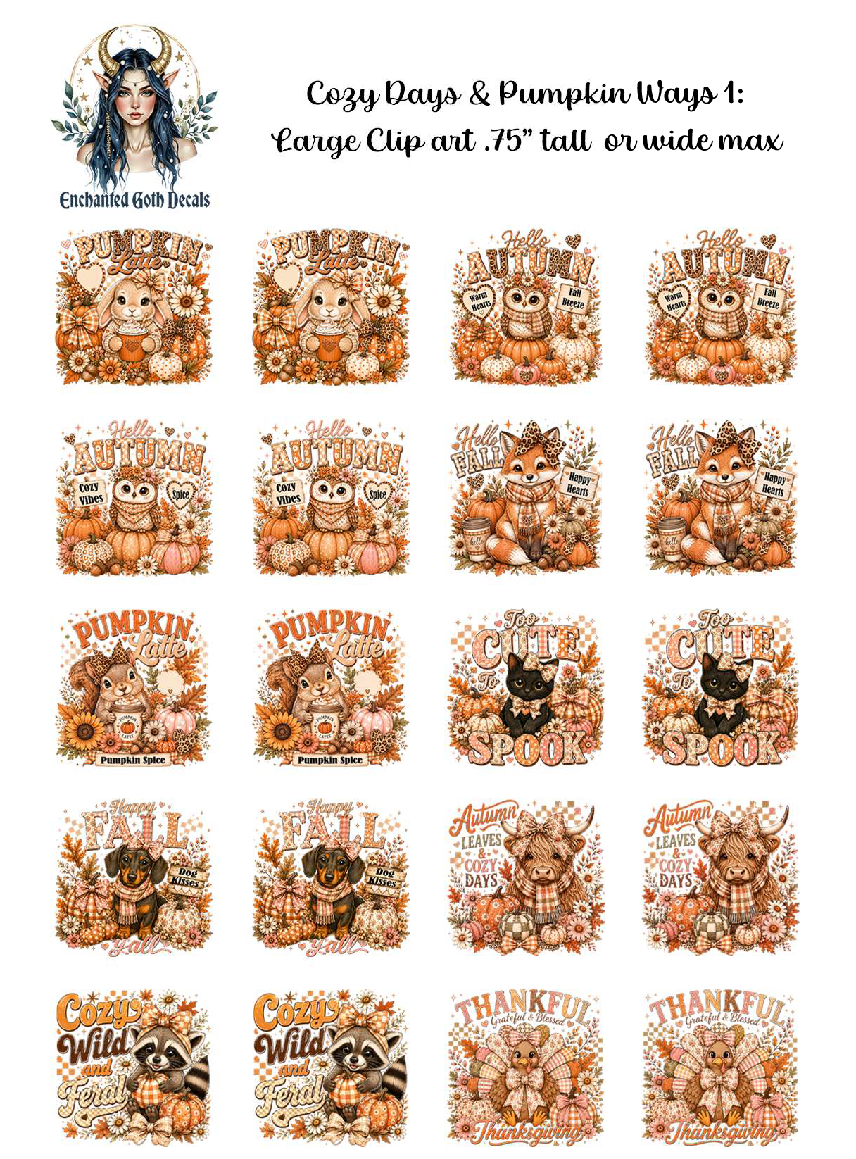 Cozy Days & Pumpkin Ways 1 - Clipart