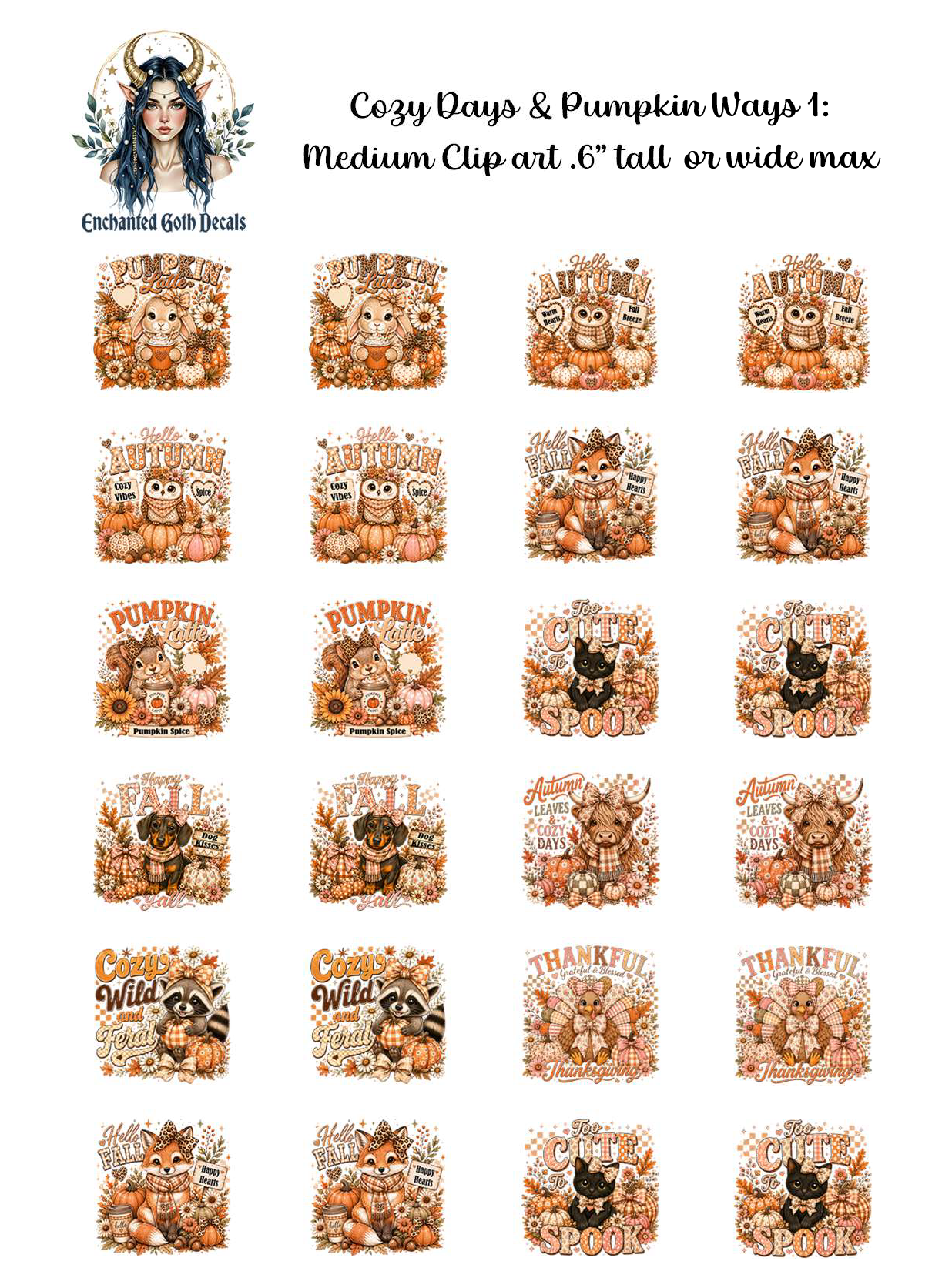 Cozy Days & Pumpkin Ways 1 - Clipart