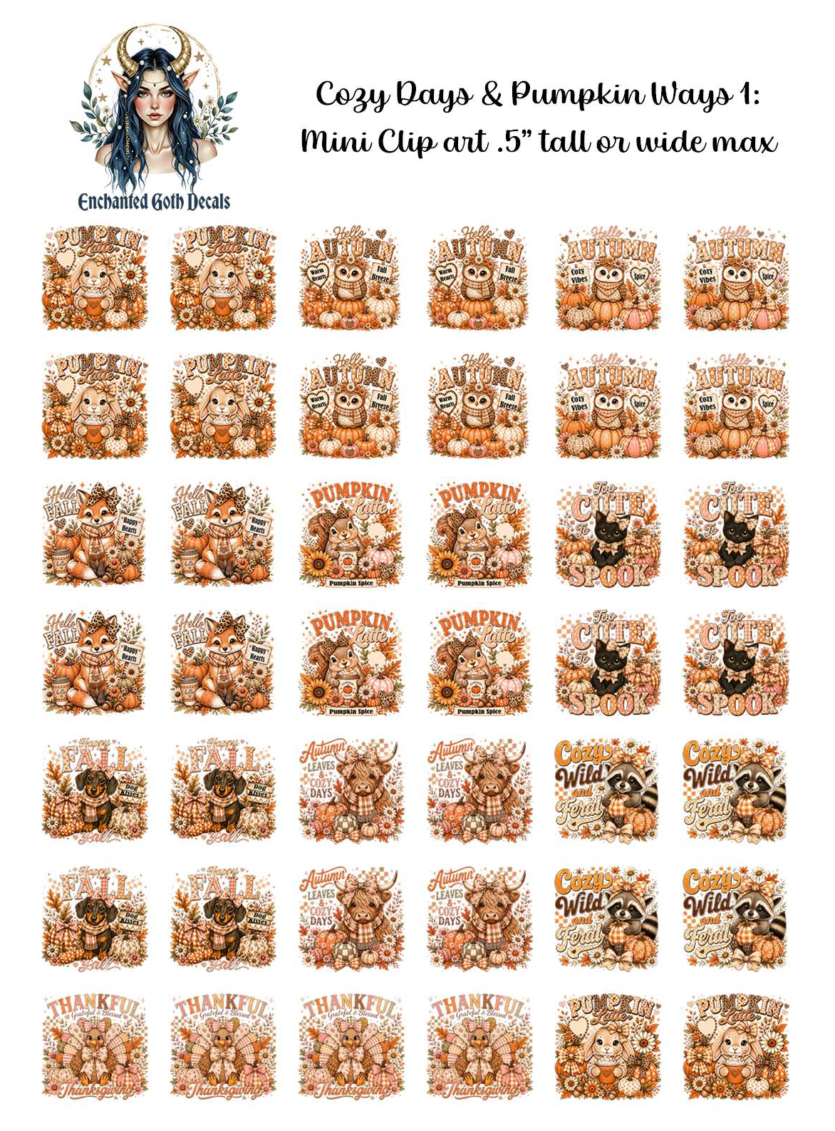 Cozy Days & Pumpkin Ways 1 - Clipart Mini