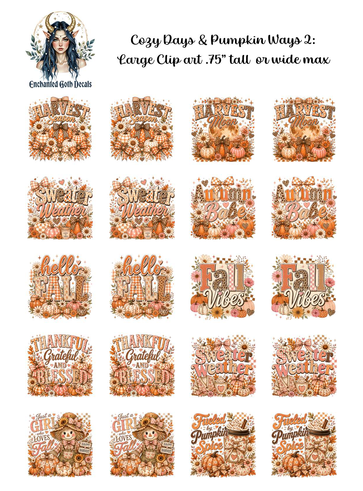 Cozy Days & Pumpkin Ways 2 - Clipart
