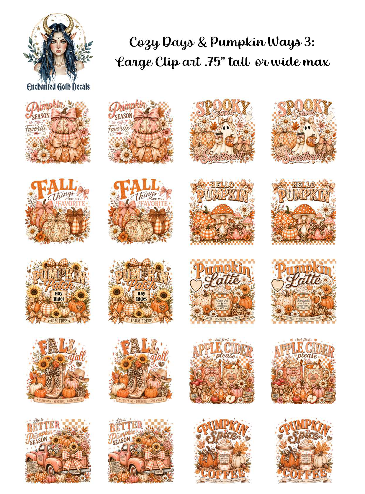 Cozy Days & Pumpkin Ways 3 - Clipart