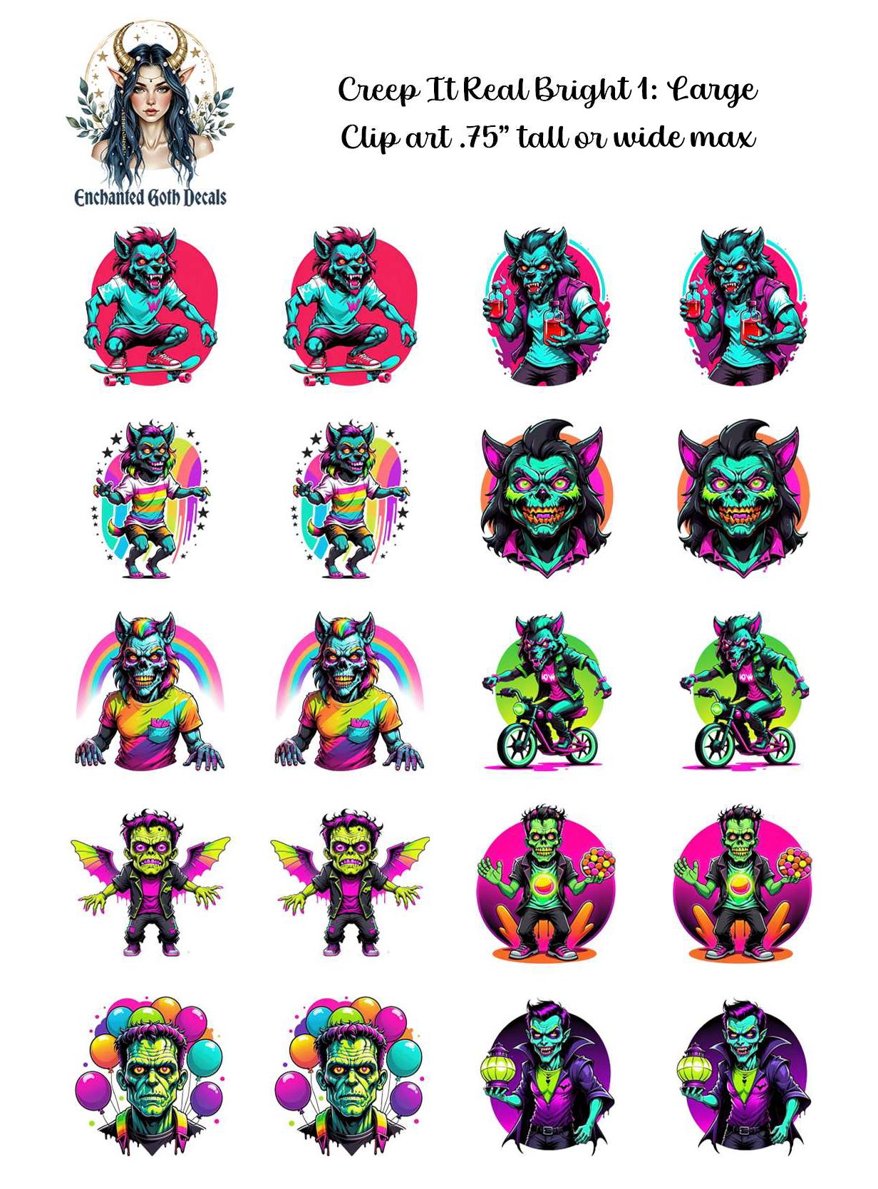 Creep It Real Bright 1 - Clipart