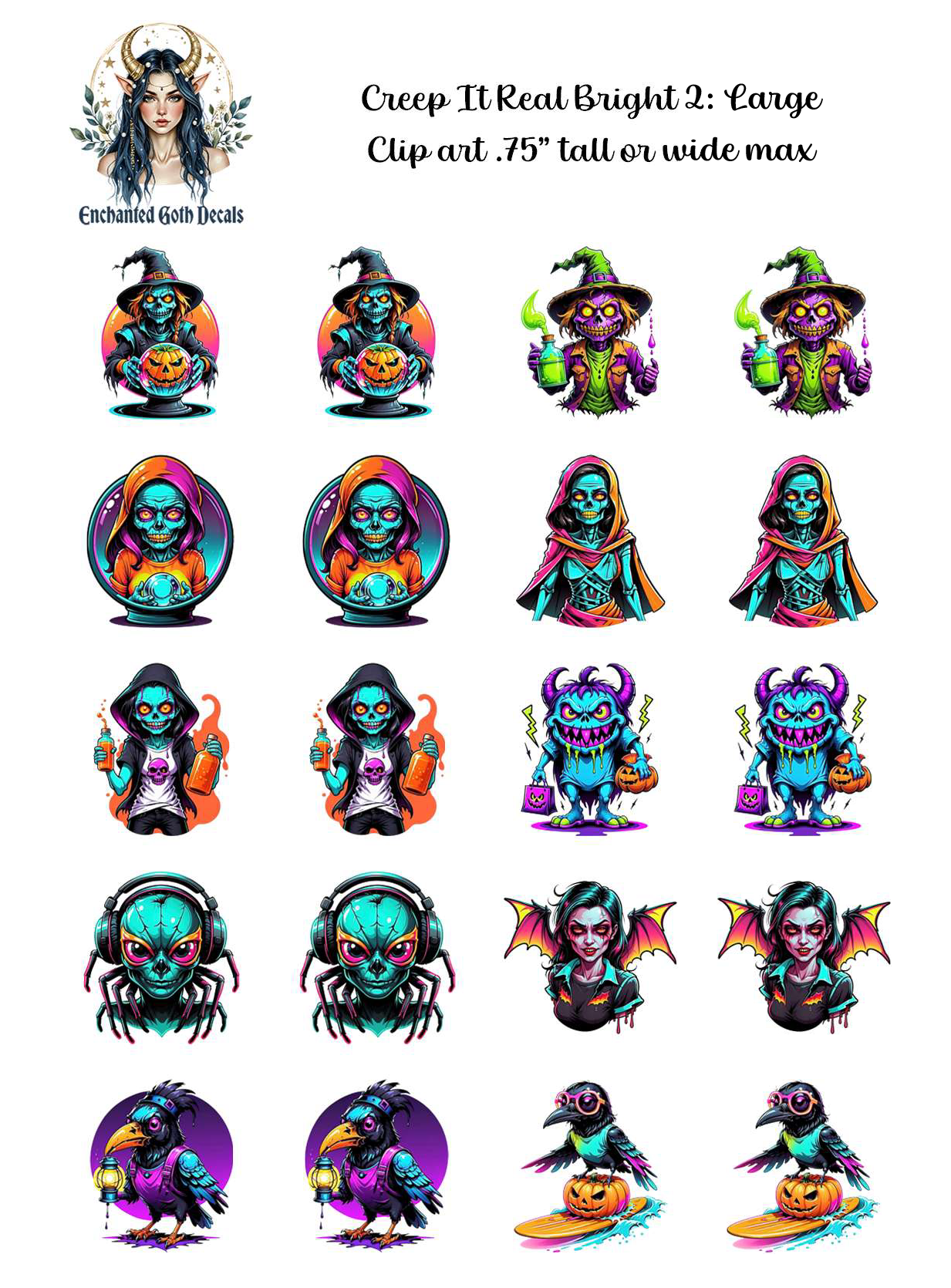 Creep It Real Bright 2 - Clipart