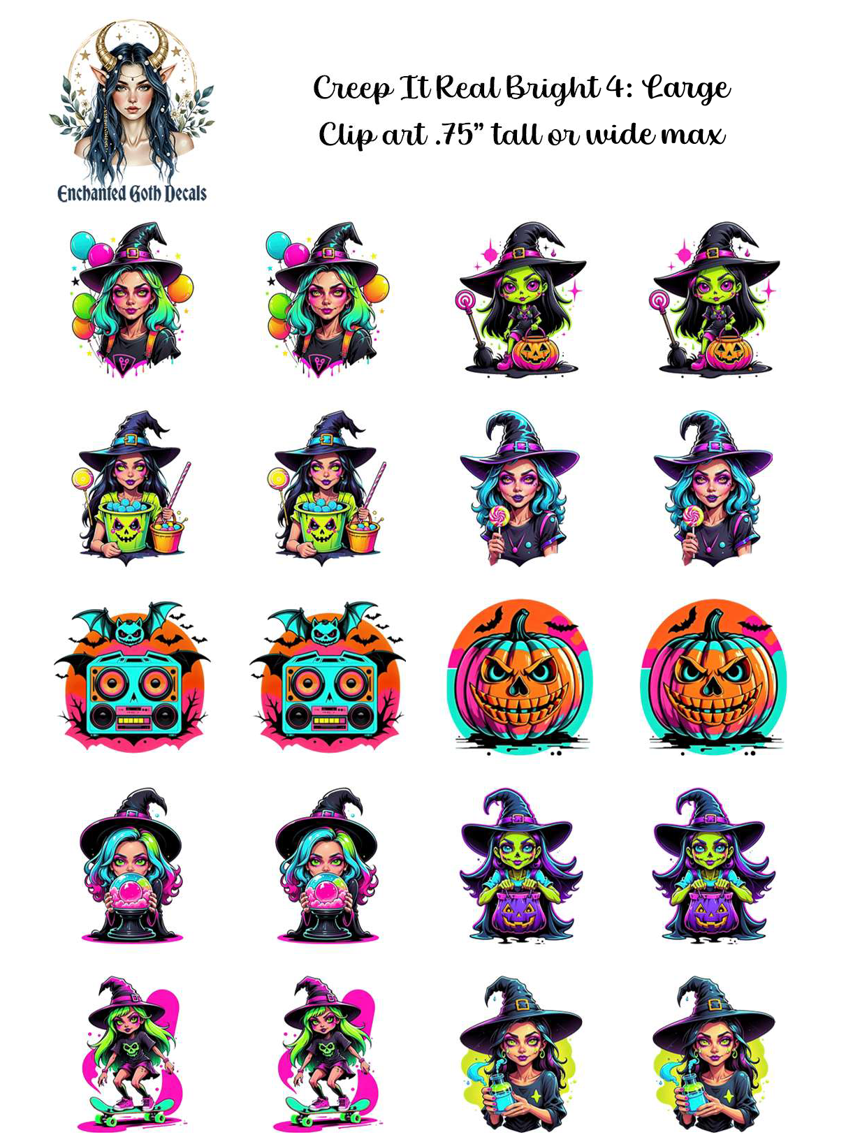 Creep It Real Bright 4 - Clipart