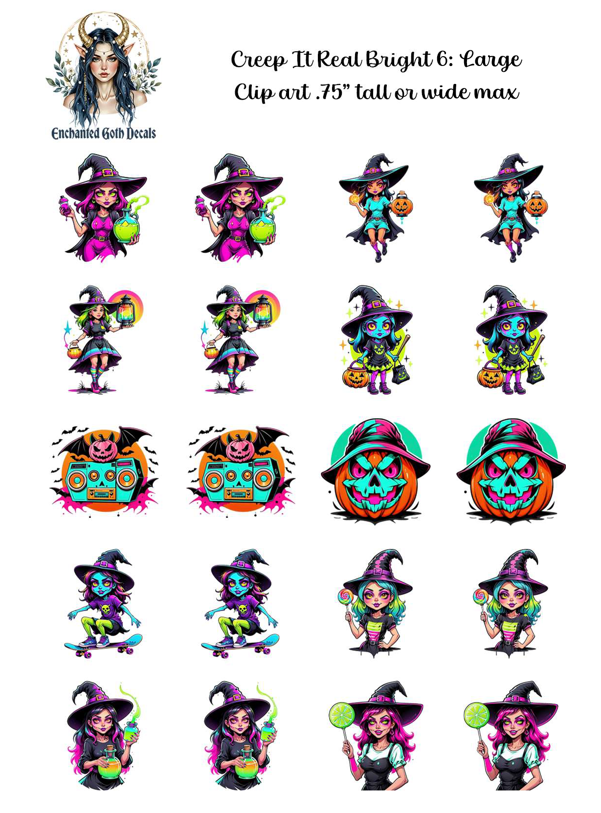 Creep It Real Bright 6 - Clipart