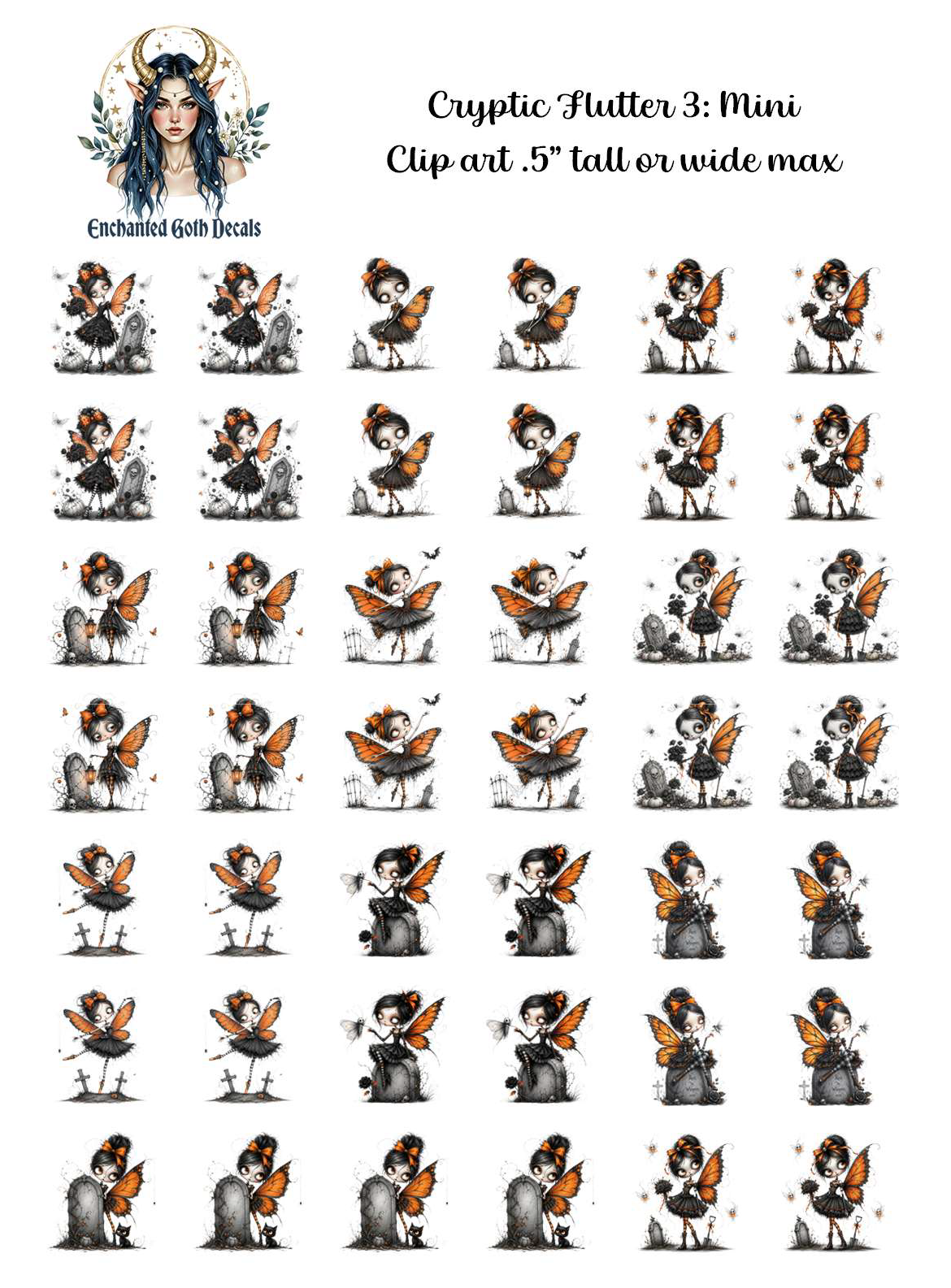 Cryptic Flutter 3 - Clipart Mini