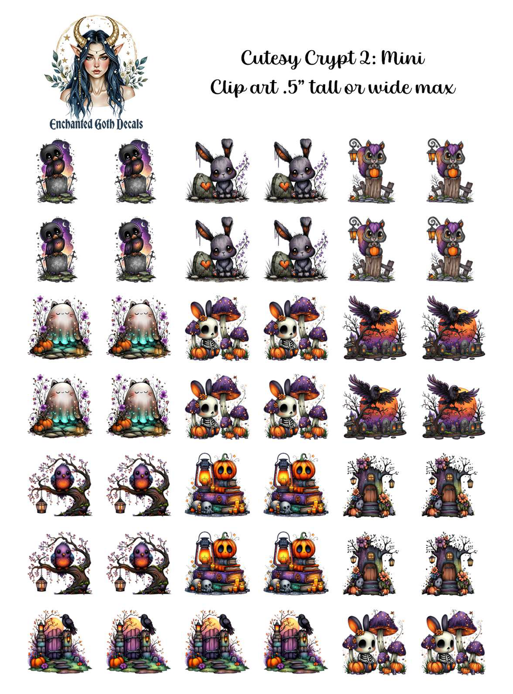 Crypt Kit Halloween Box - Clipart Decals Only Bundle