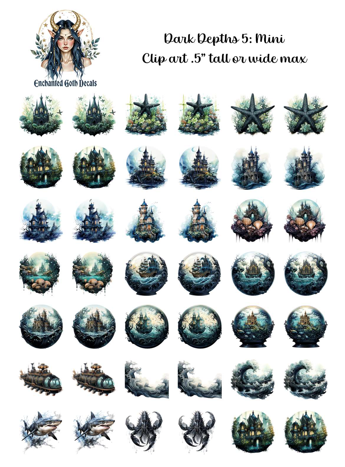 Dark Depths 5 - Clipart Mini