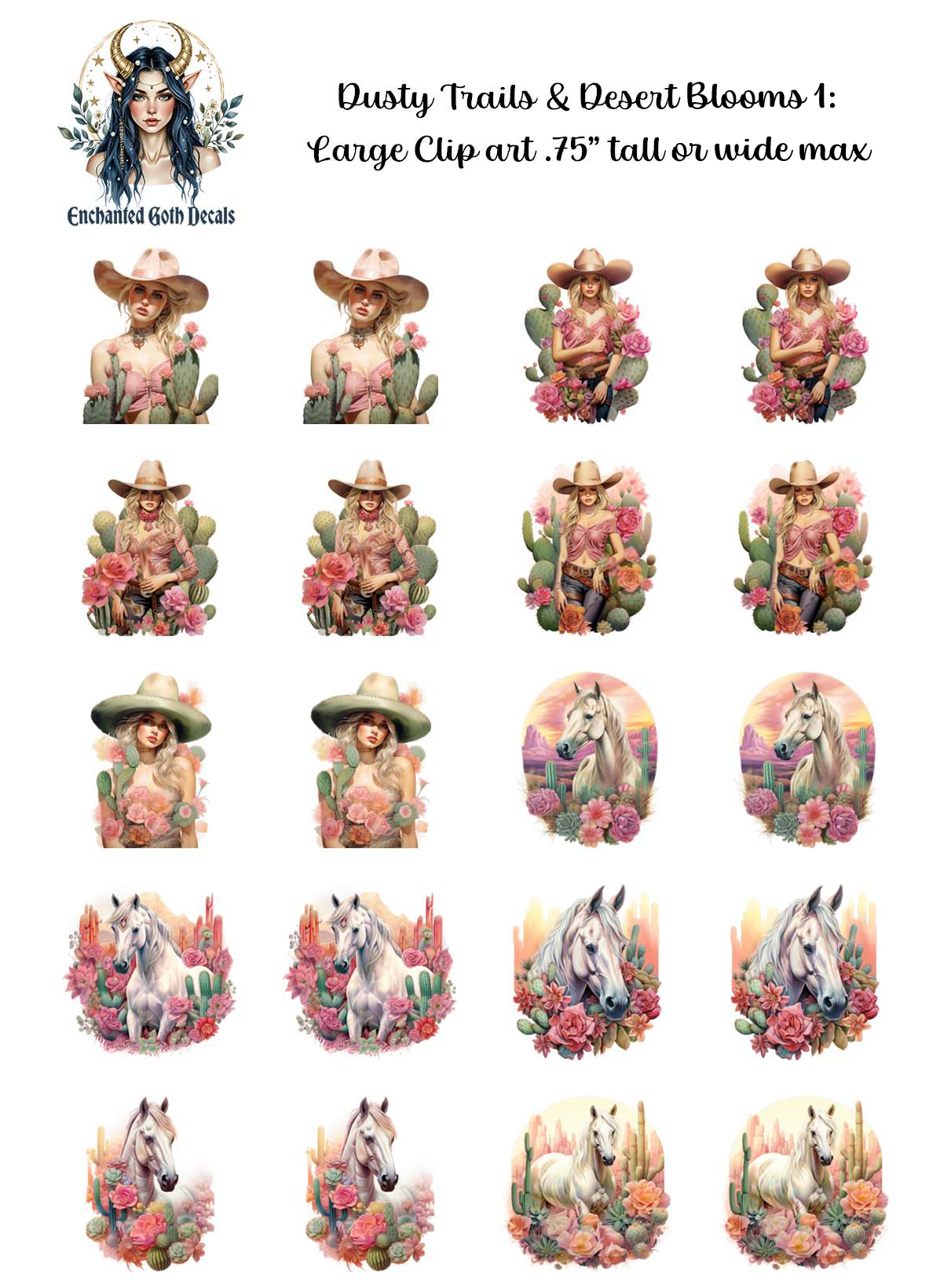 Dusty Trails & Desert Blooms 1 - Clipart