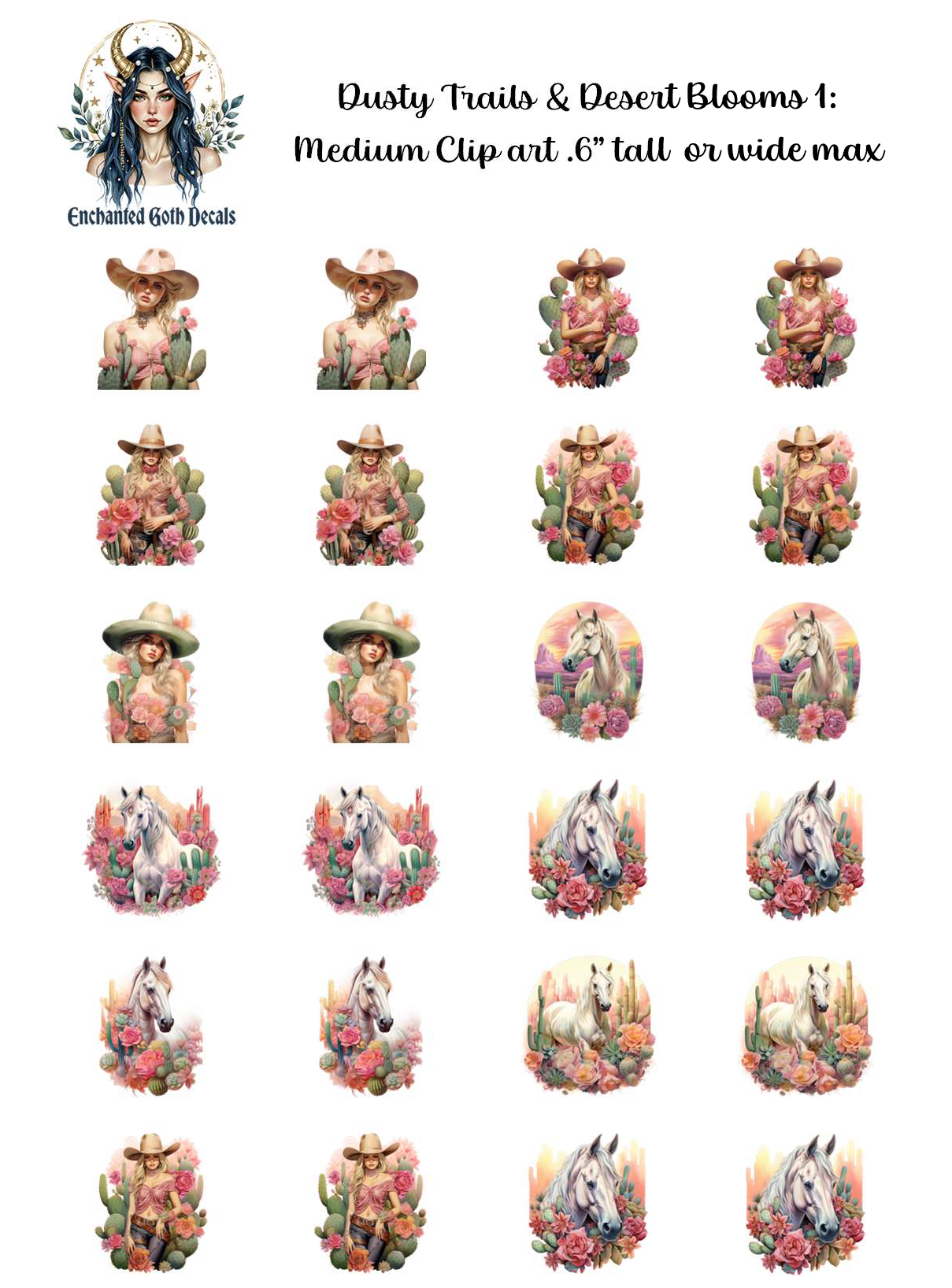 Dusty Trails & Desert Blooms 1 - Clipart