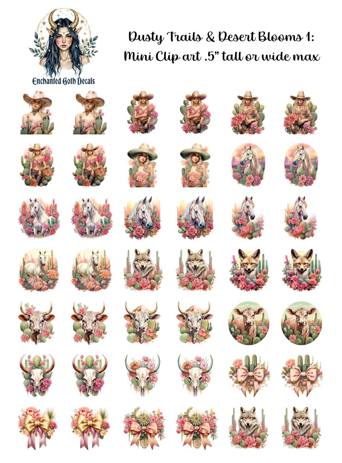 Dusty Trails & Desert Blooms 1 - Clipart Mini