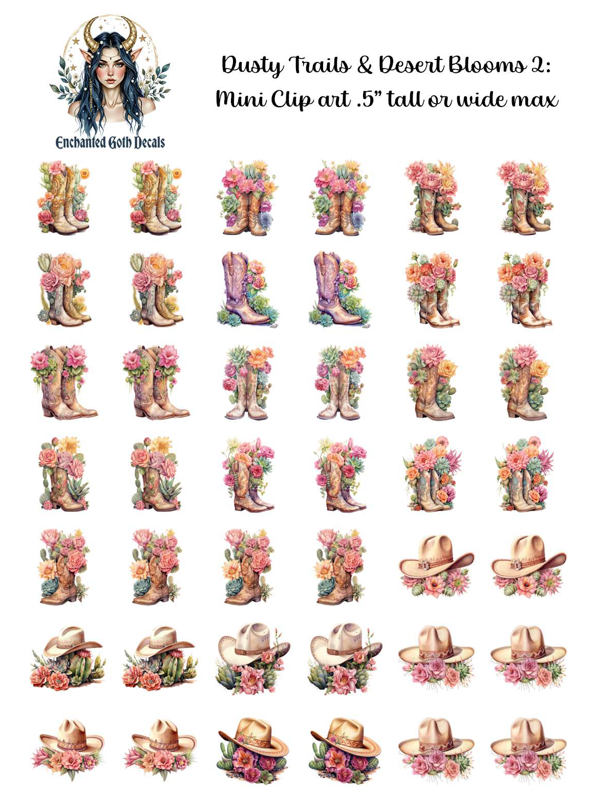 Dusty Trails & Desert Blooms 2 - Clipart Mini