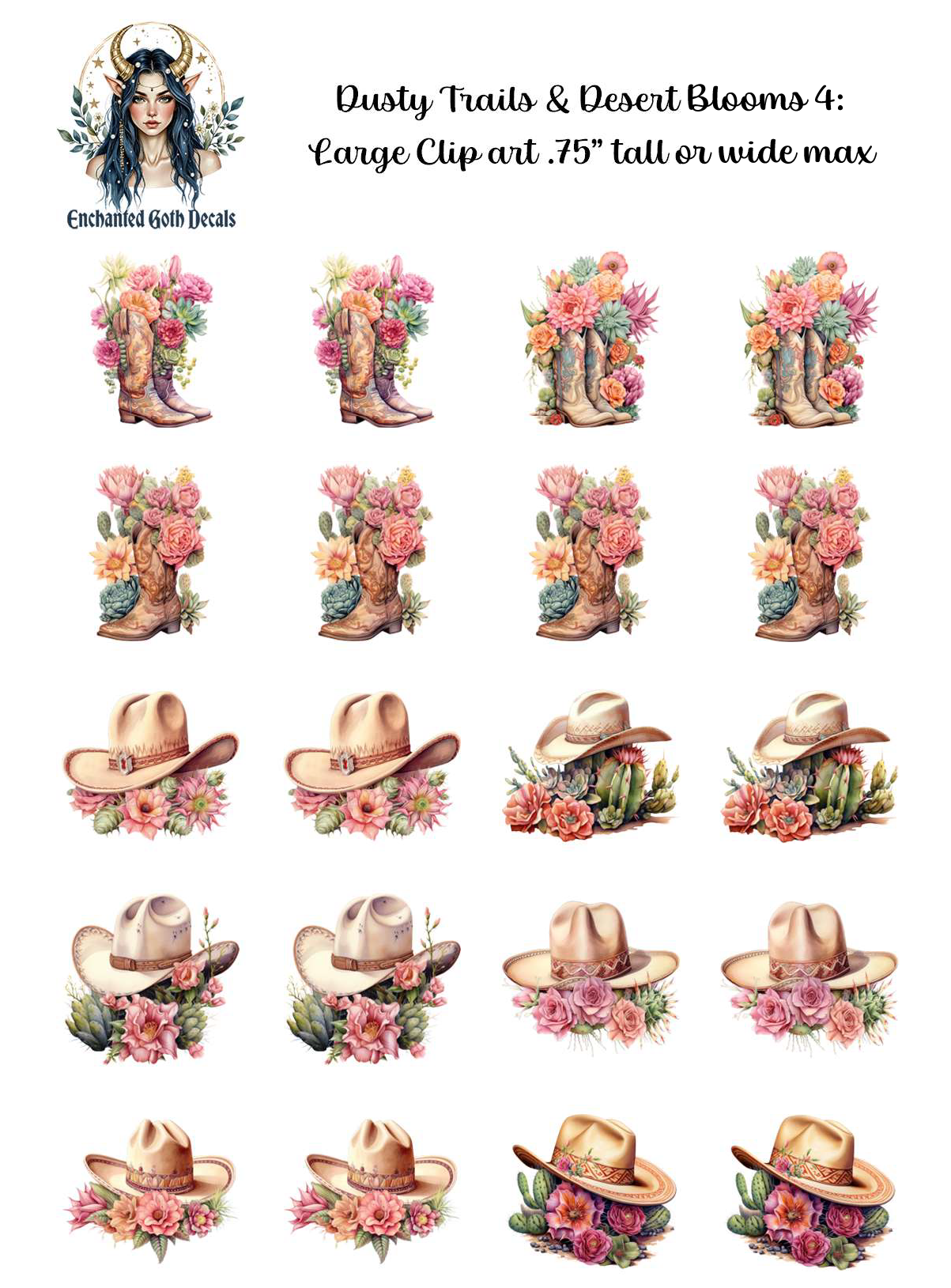 Dusty Trails & Desert Blooms 4 - Clipart