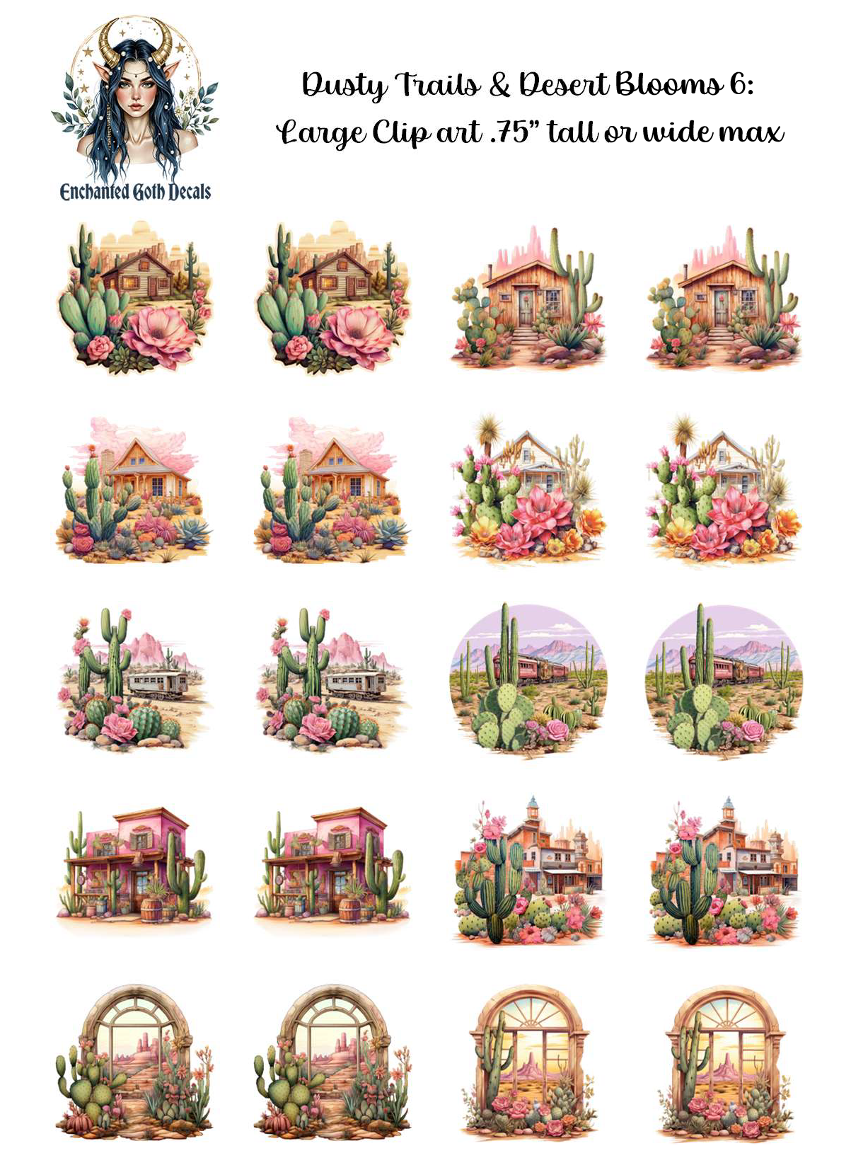 Dusty Trails & Desert Blooms 6 - Clipart