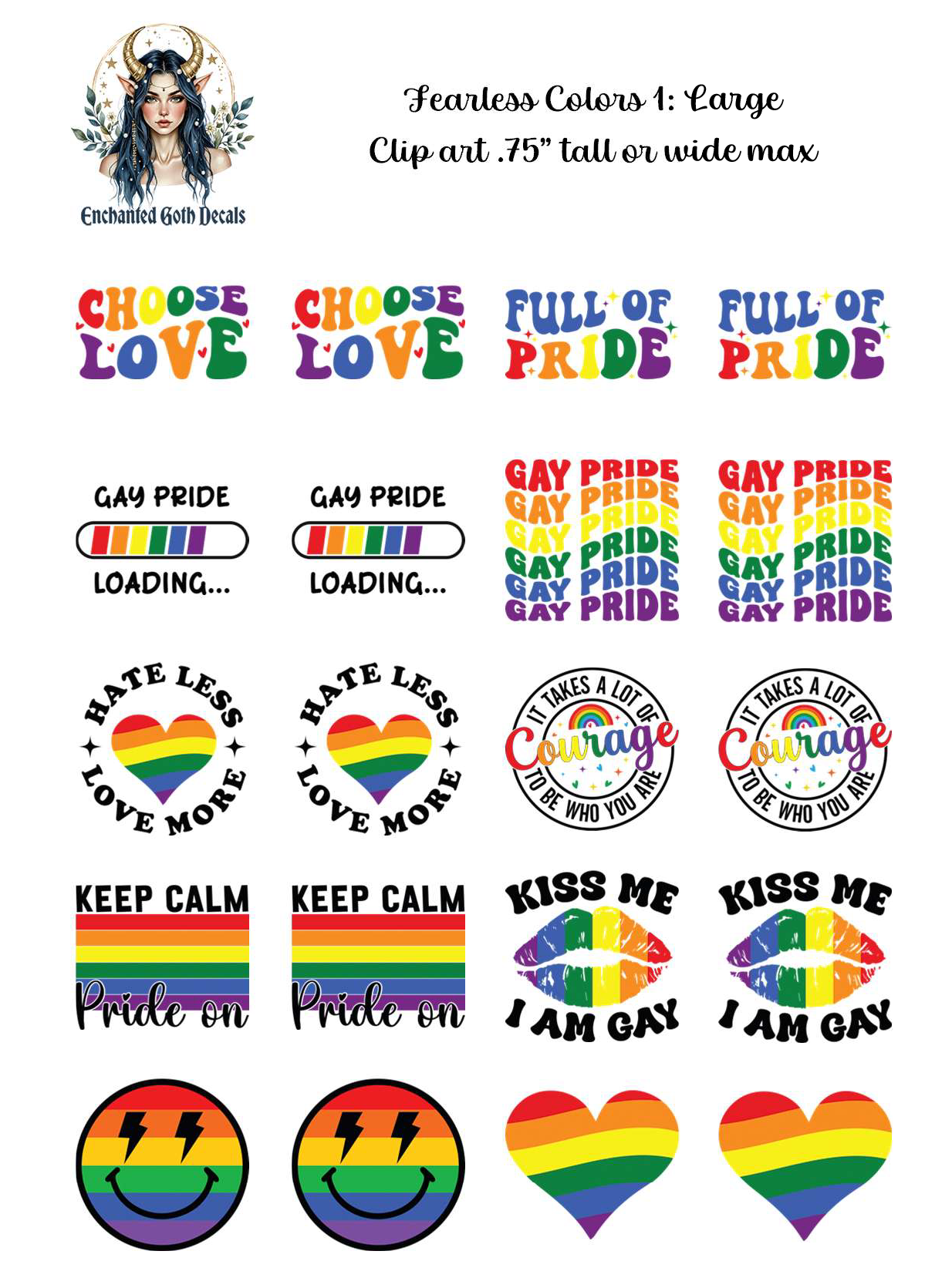 Fearless Colors 1 - Clipart