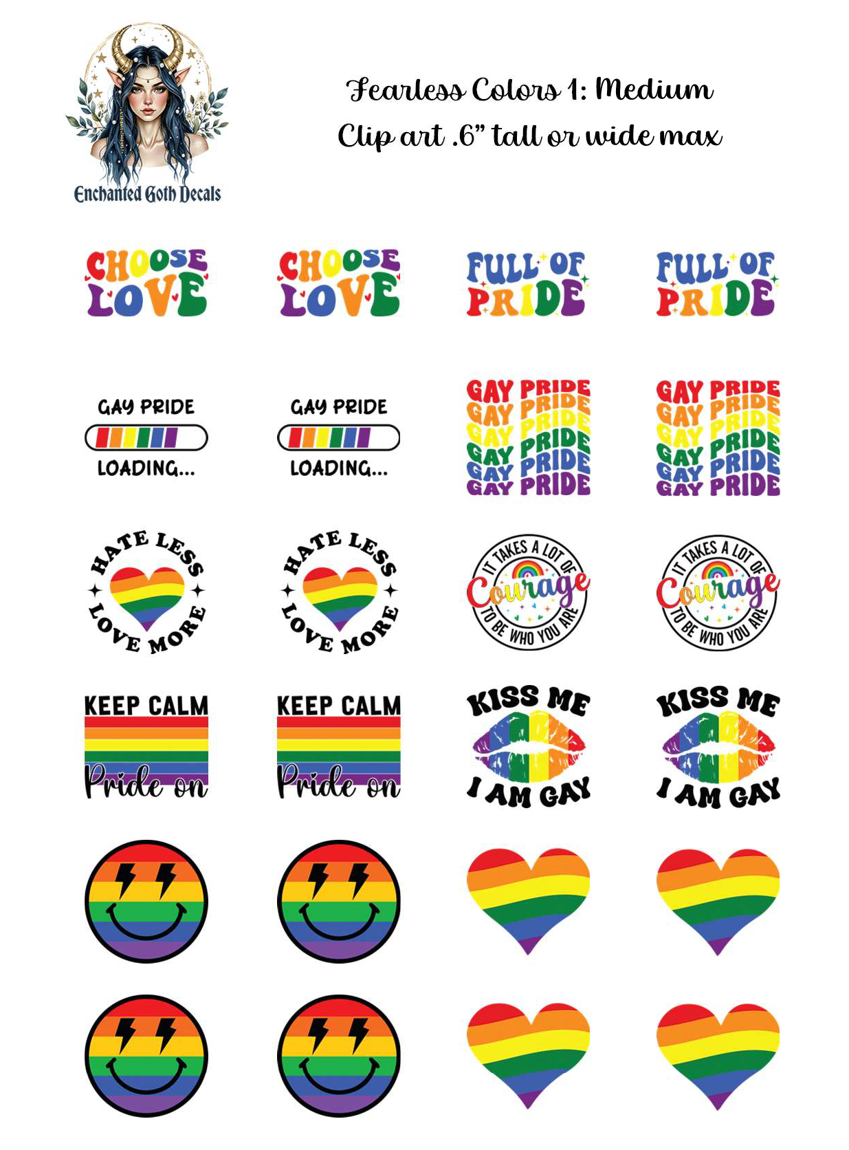 Fearless Colors 1 - Clipart
