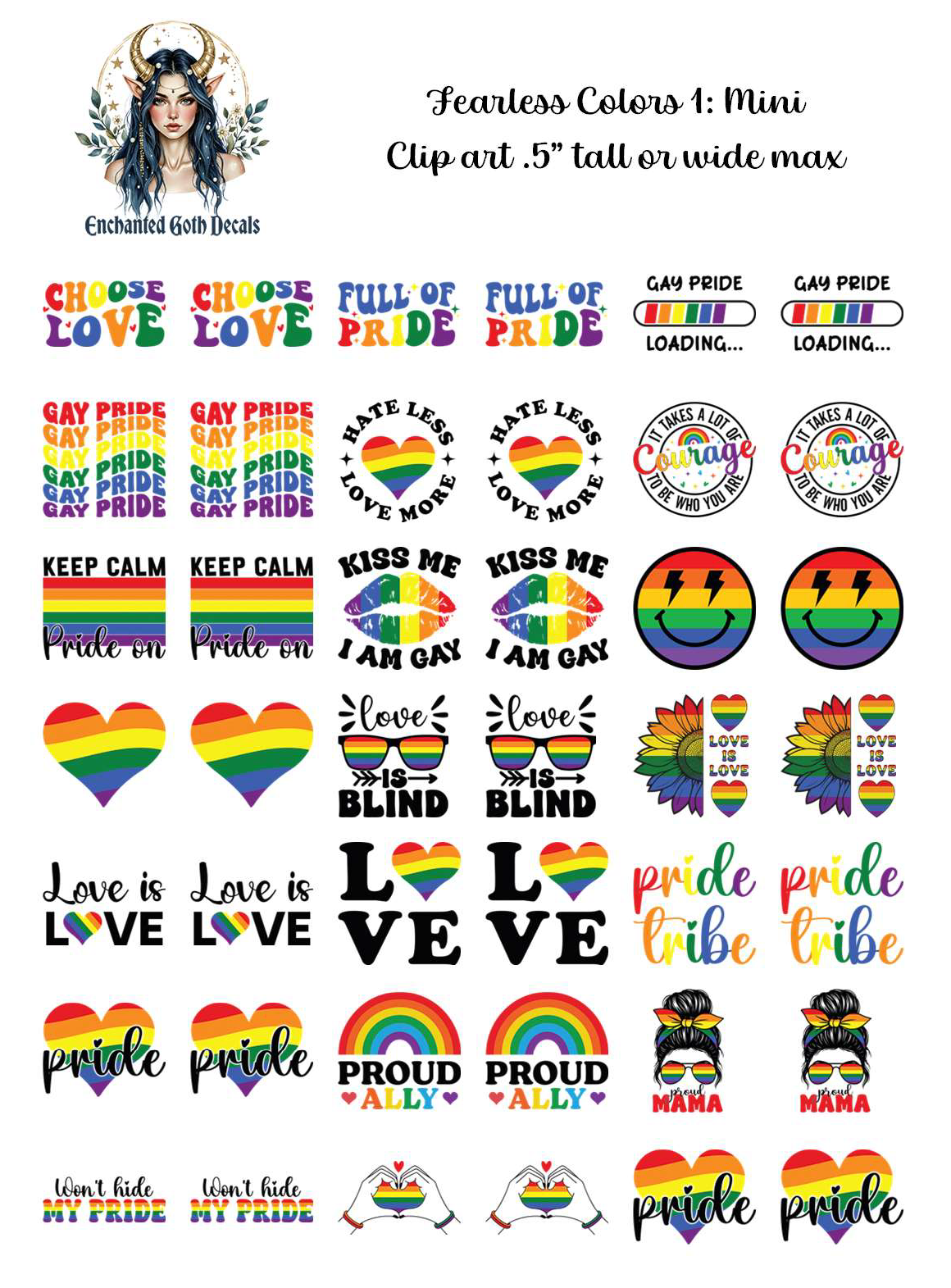 Fearless Colors 1 - Clipart Mini