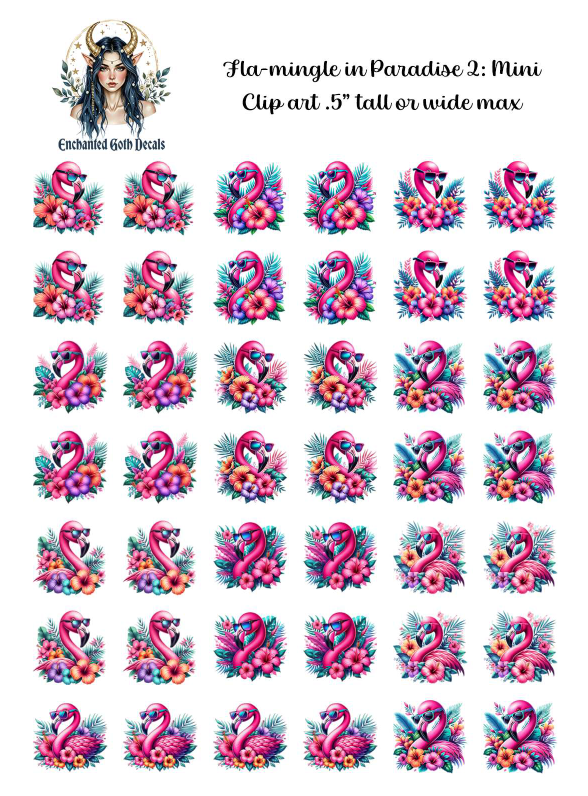 Fla-mingle in Paradise 2 - Clipart Mini