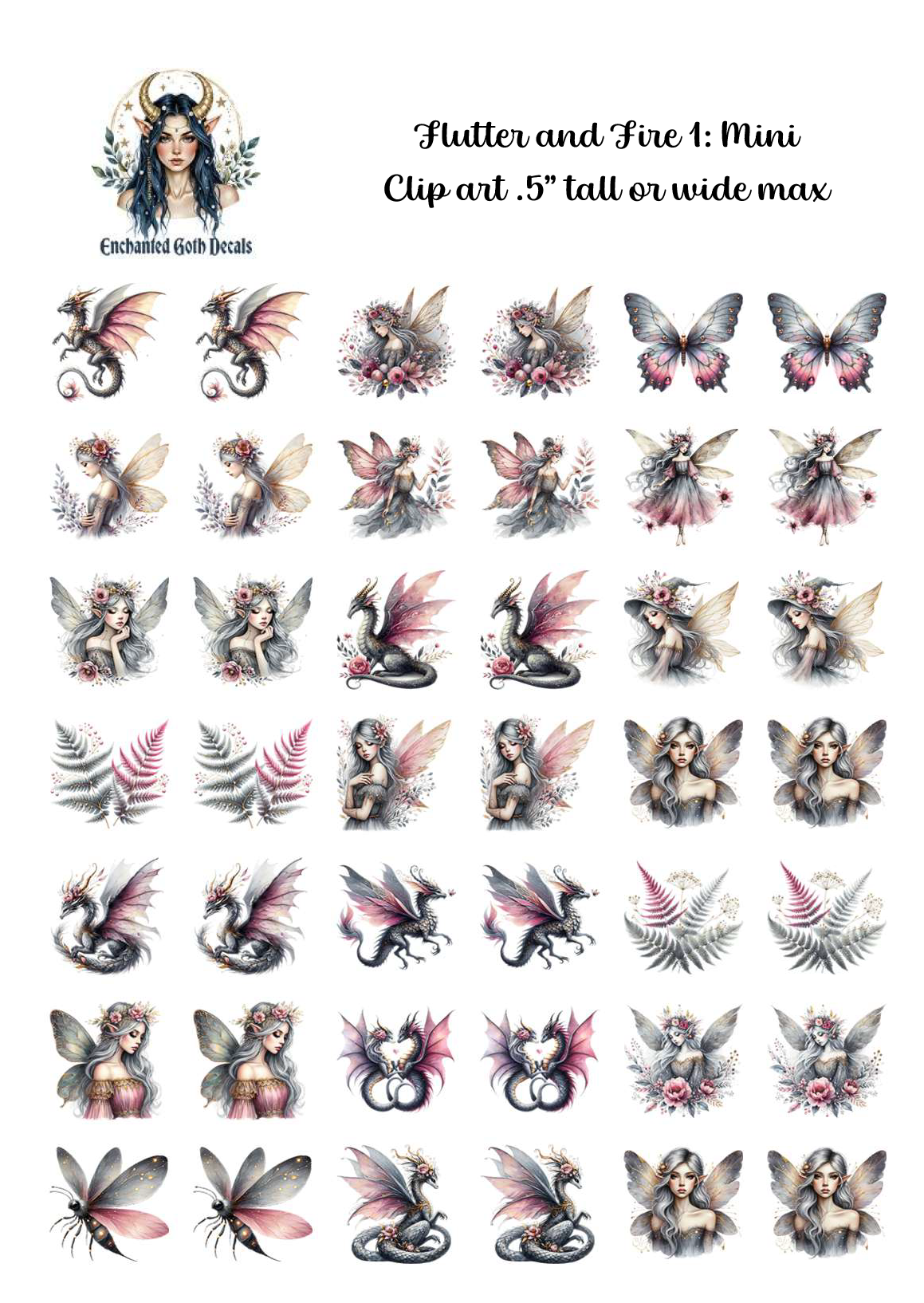 Flutter and Fire 1 - Clipart Mini