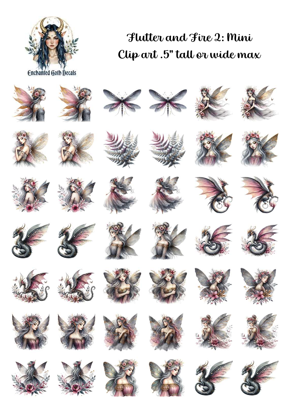 Flutter and Fire 2 - Clipart Mini