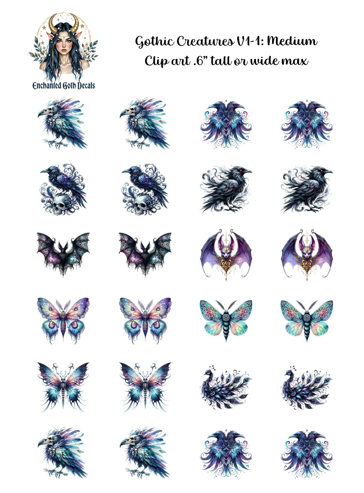 Gothic Creatures V1:1 - Clipart