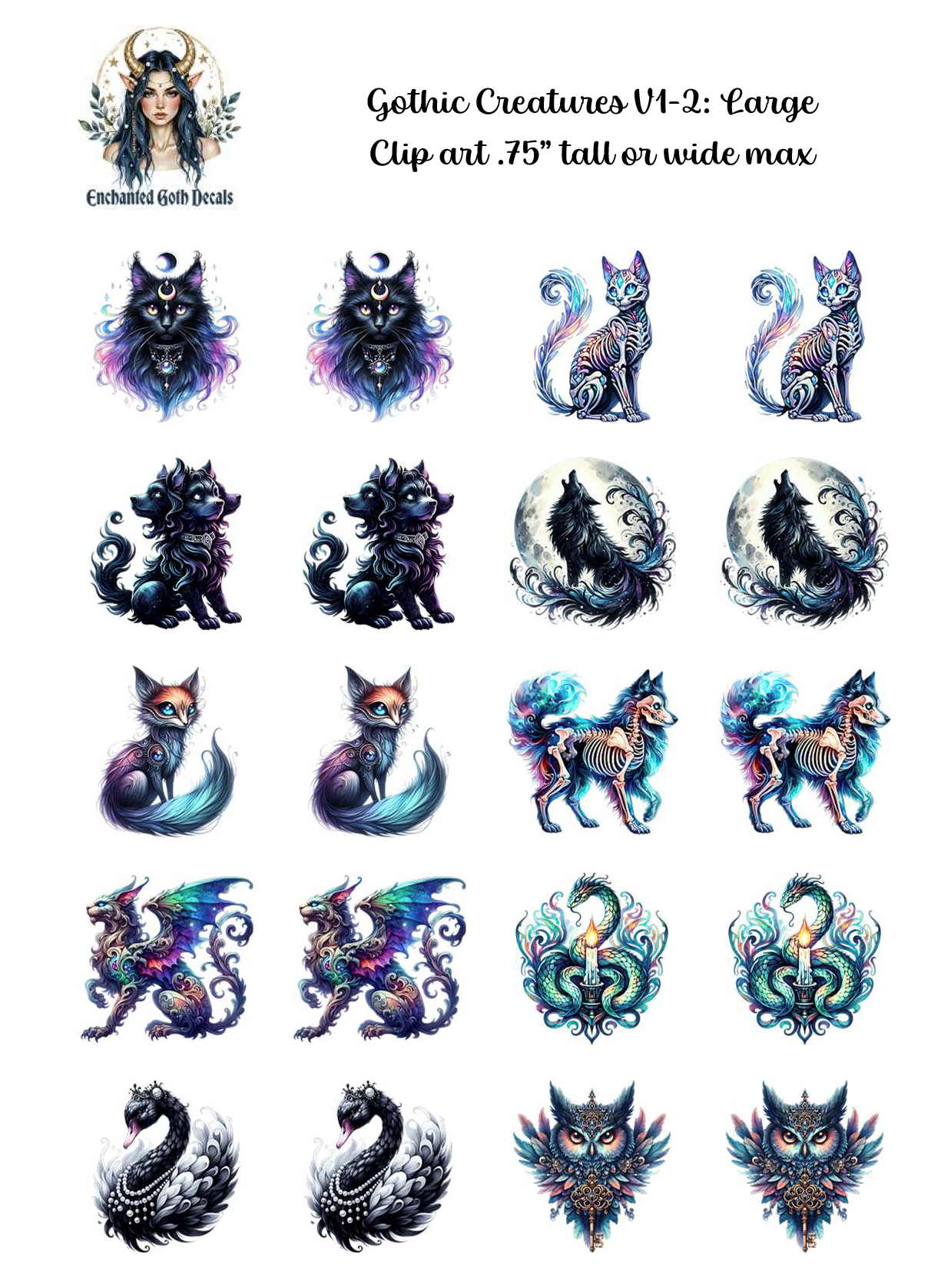 Gothic Creatures V1:2 - Clipart