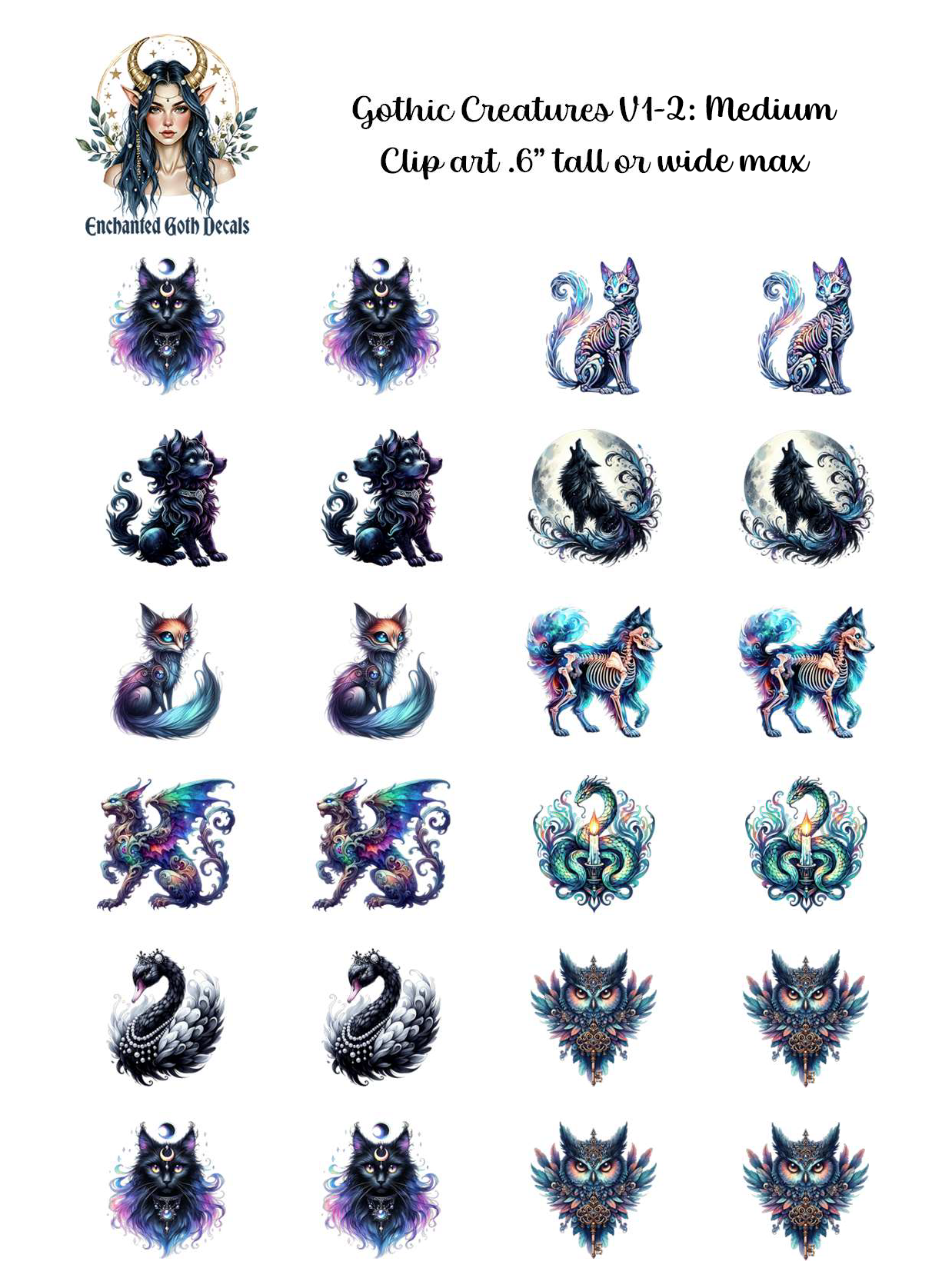 Gothic Creatures V1:2 - Clipart