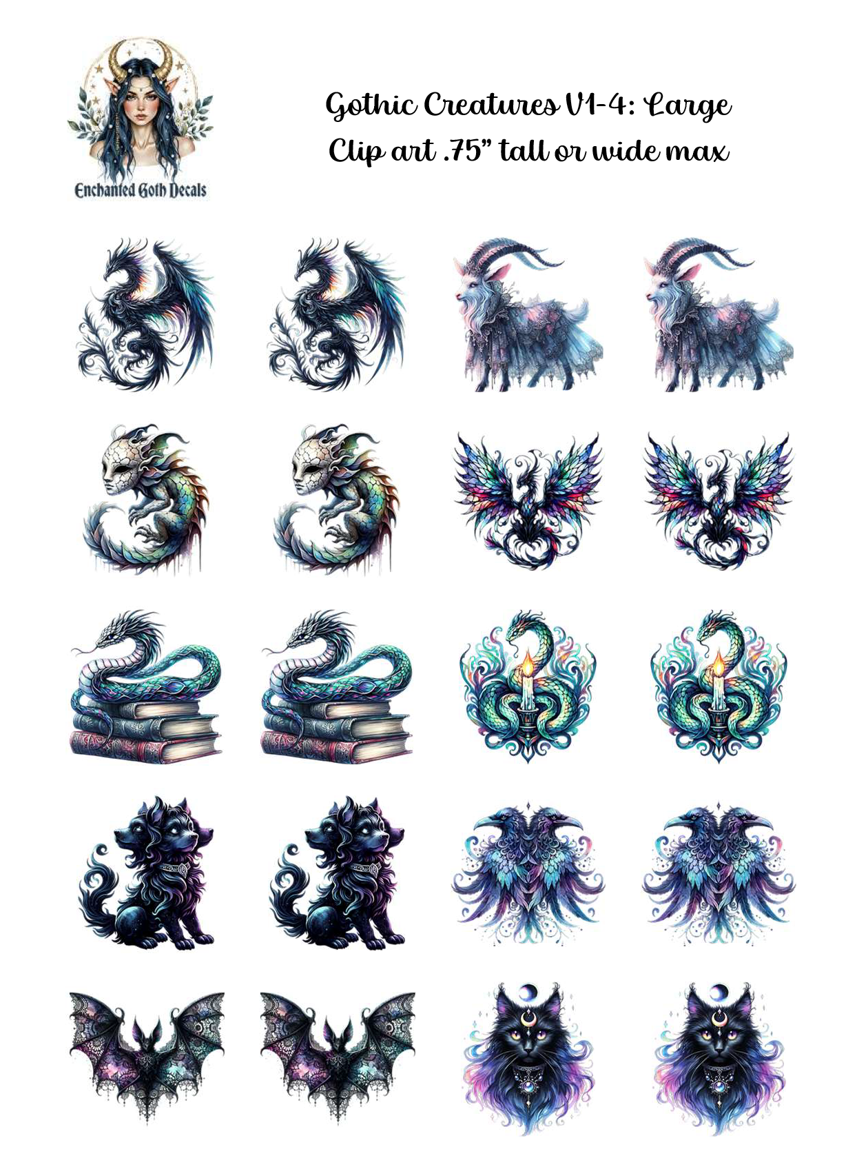 Gothic Creatures V1:4 - Clipart