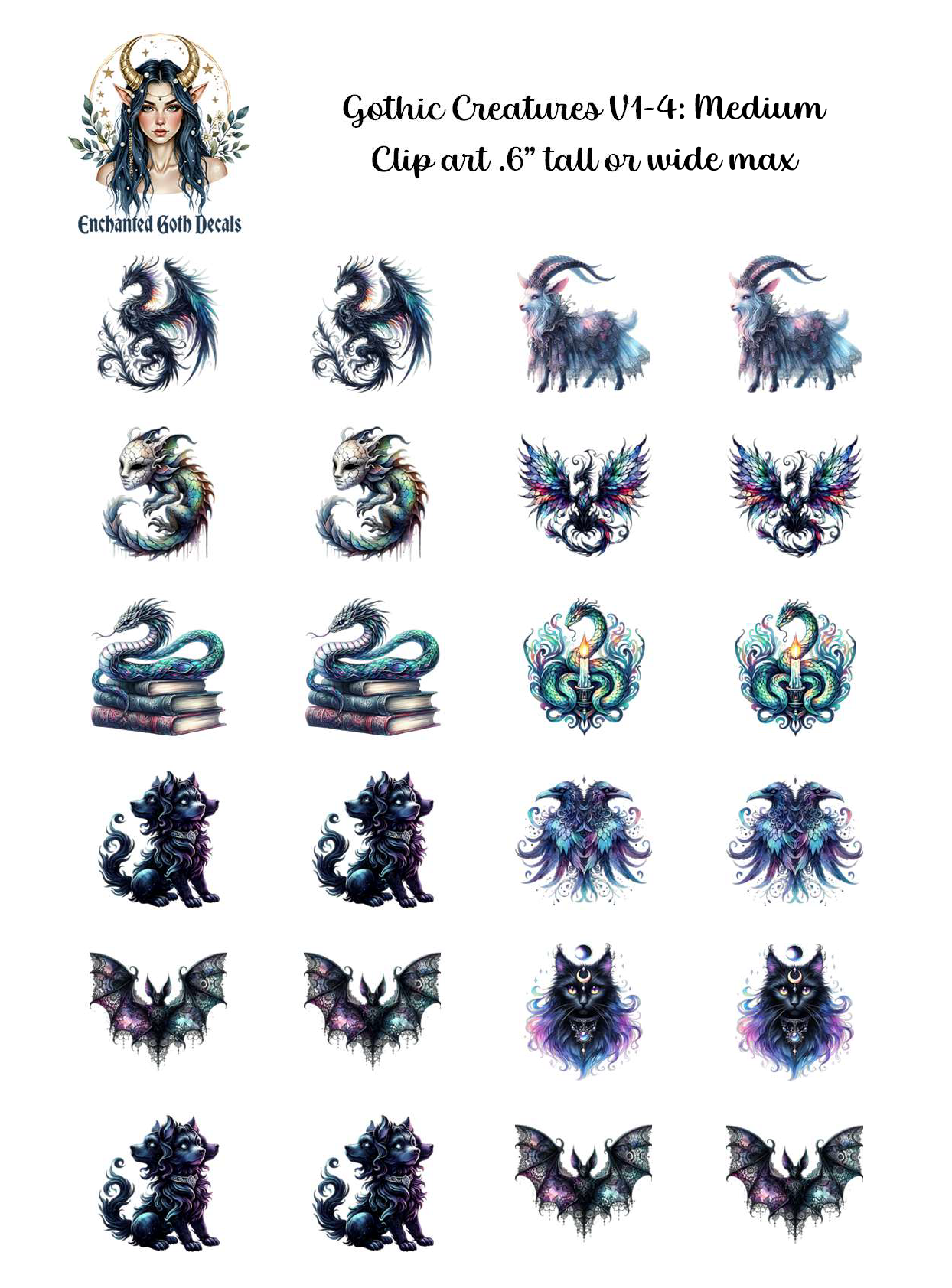 Gothic Creatures V1:4 - Clipart