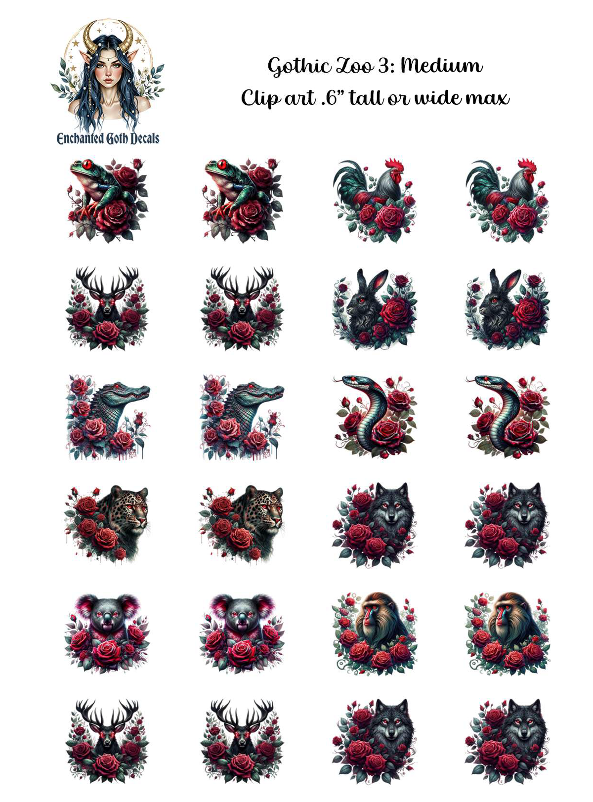 Gothic Zoo 3 - Clipart