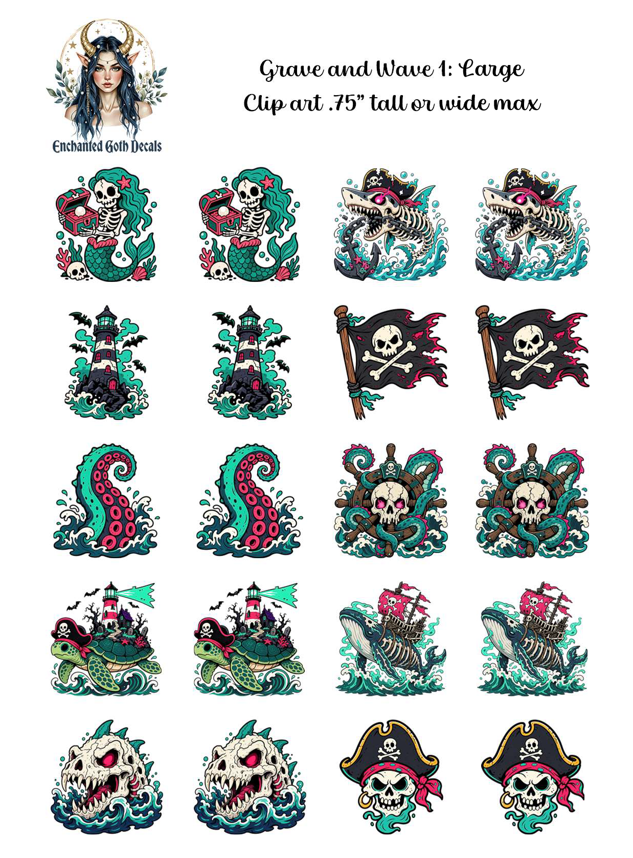 Grave and Wave 1 - Clipart