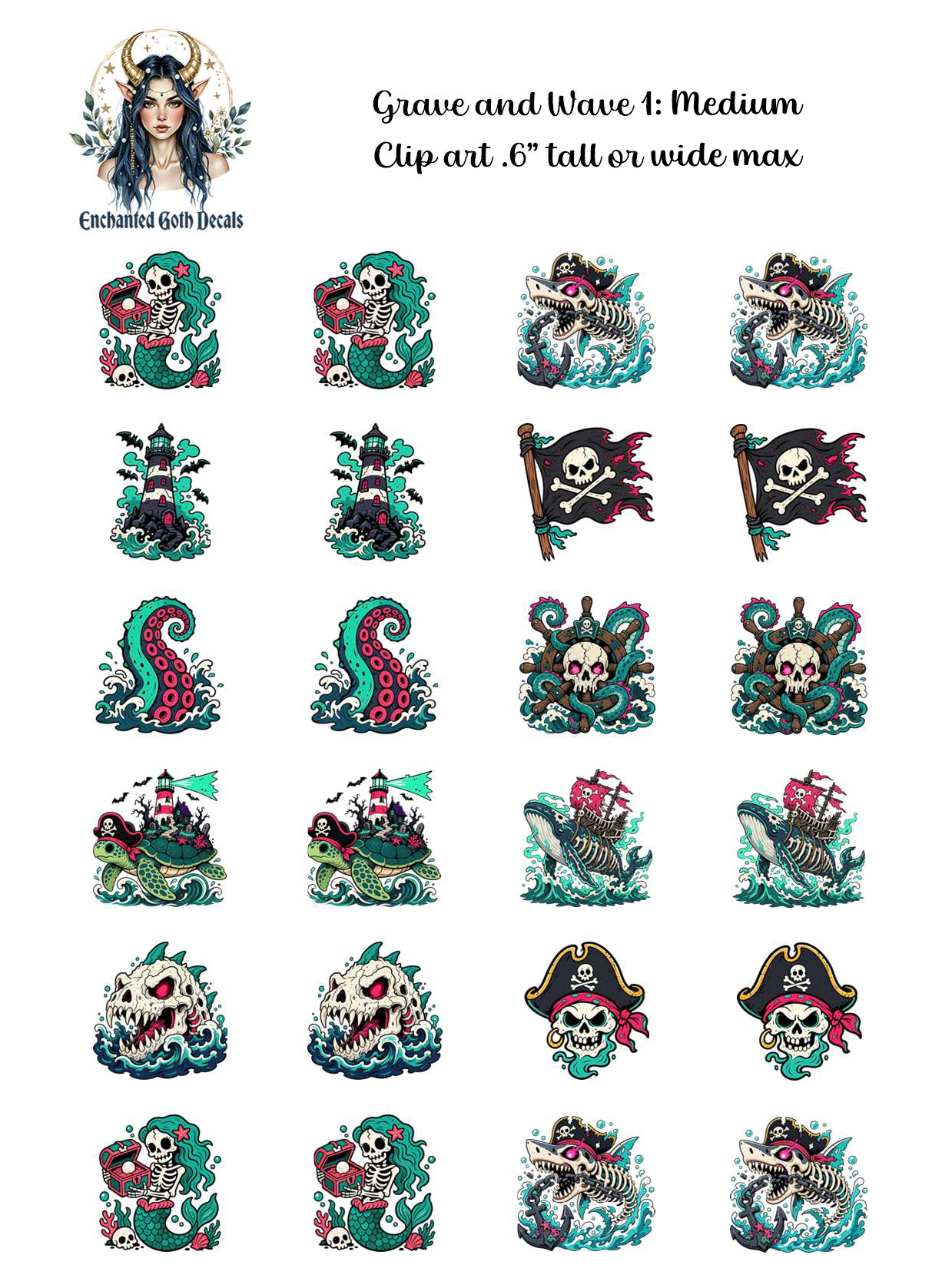 Grave and Wave 1 - Clipart