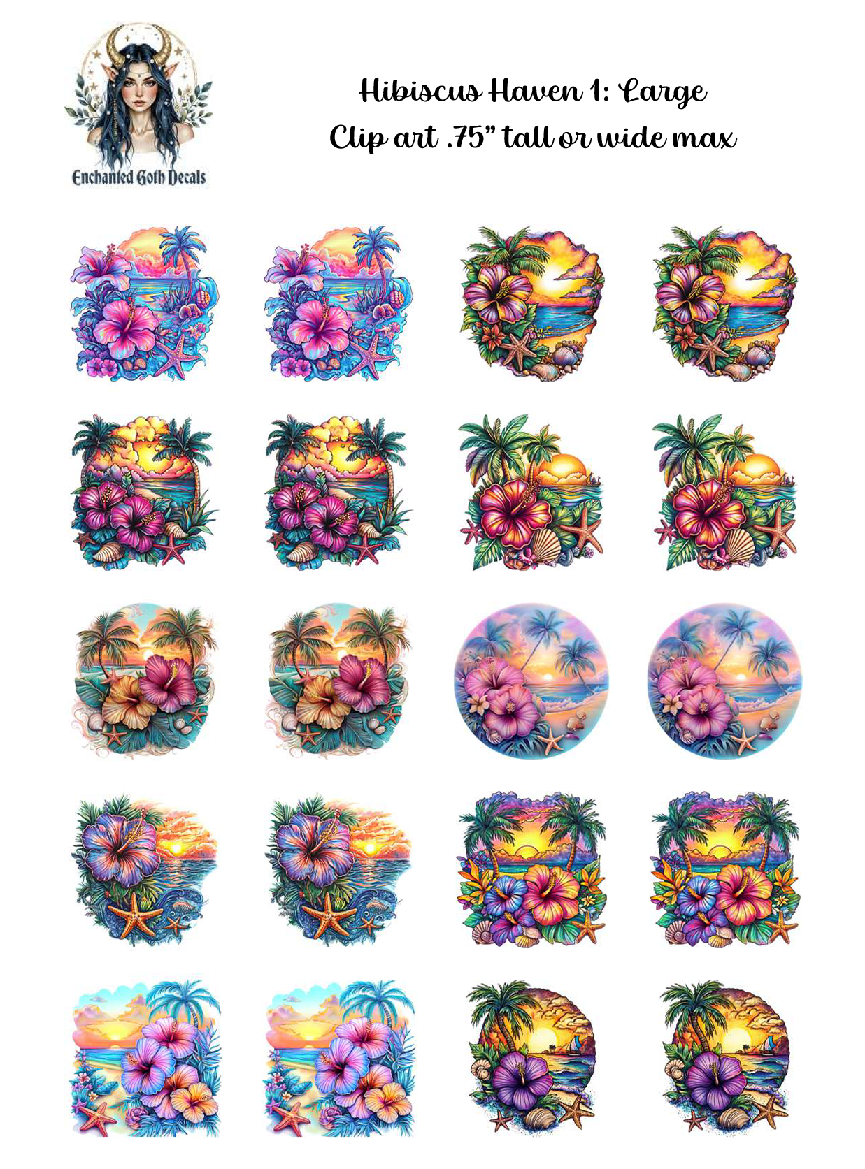 Hibiscus Haven 1 - Clipart